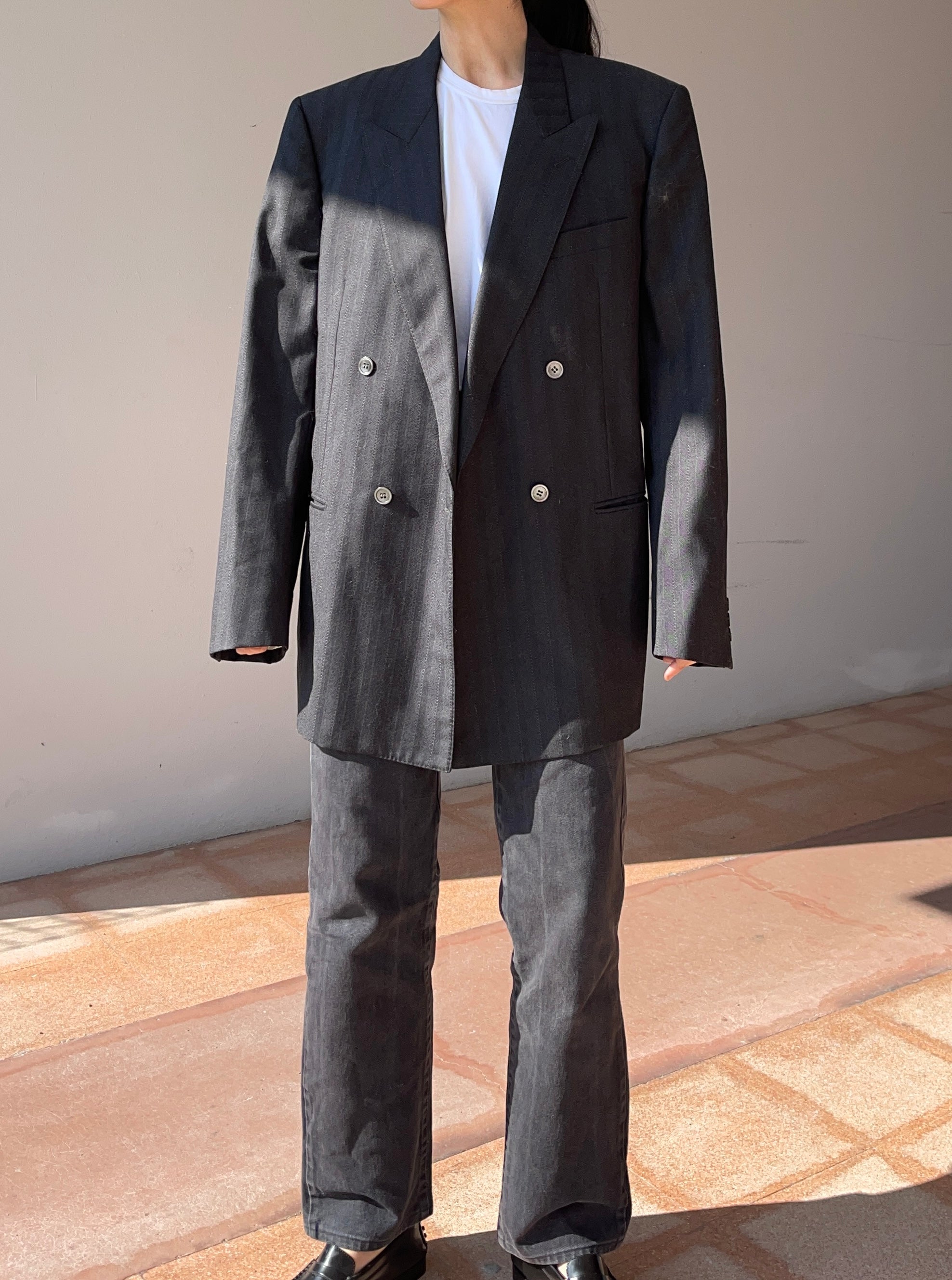 Gessato blazer