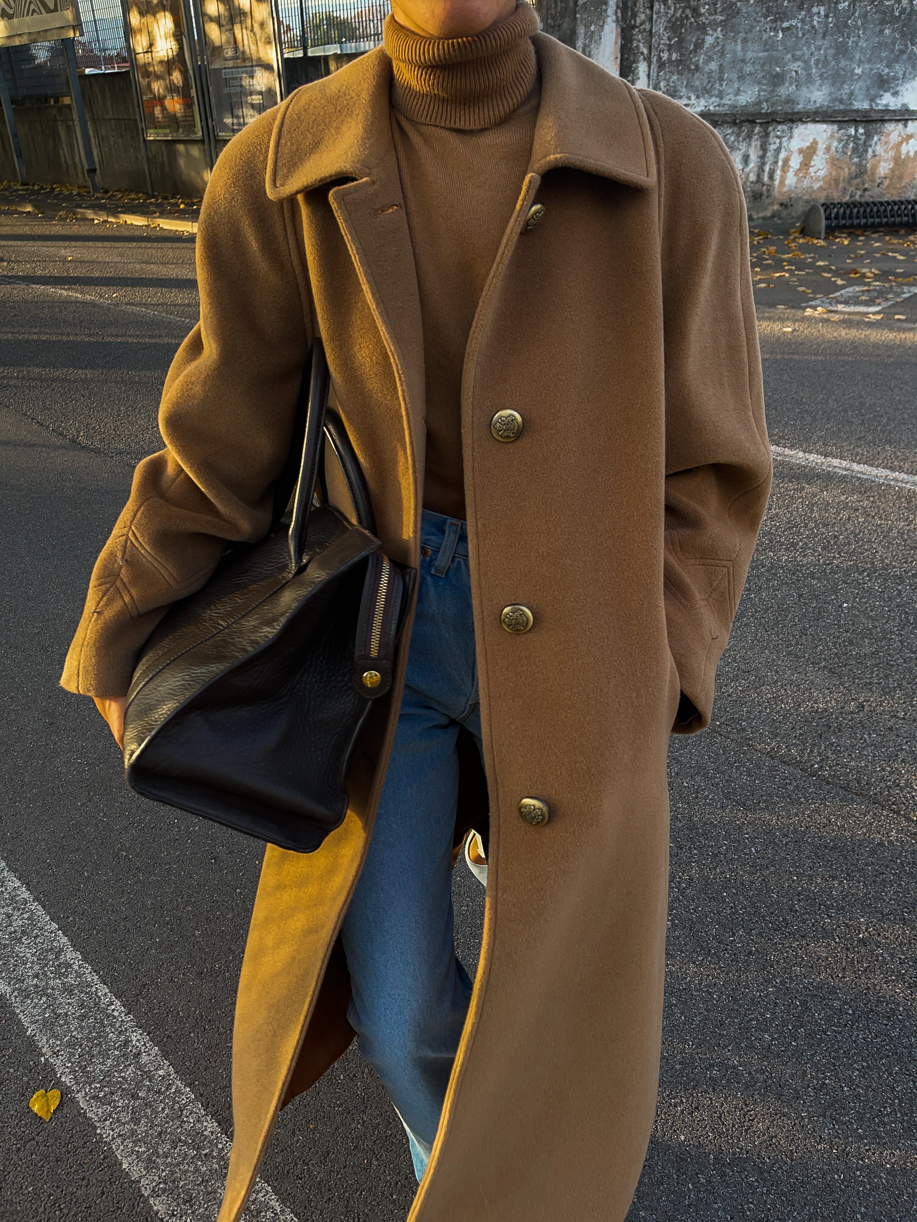 Wool camel coat