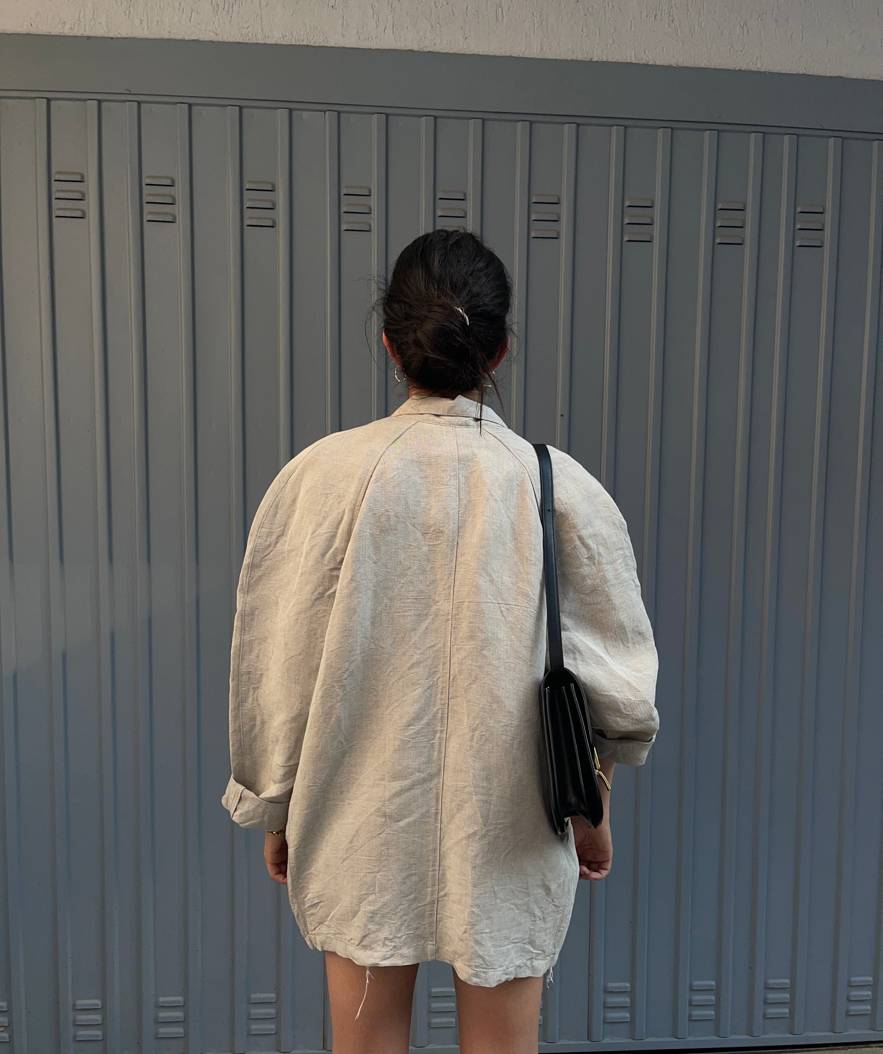 Oversize linen blazer