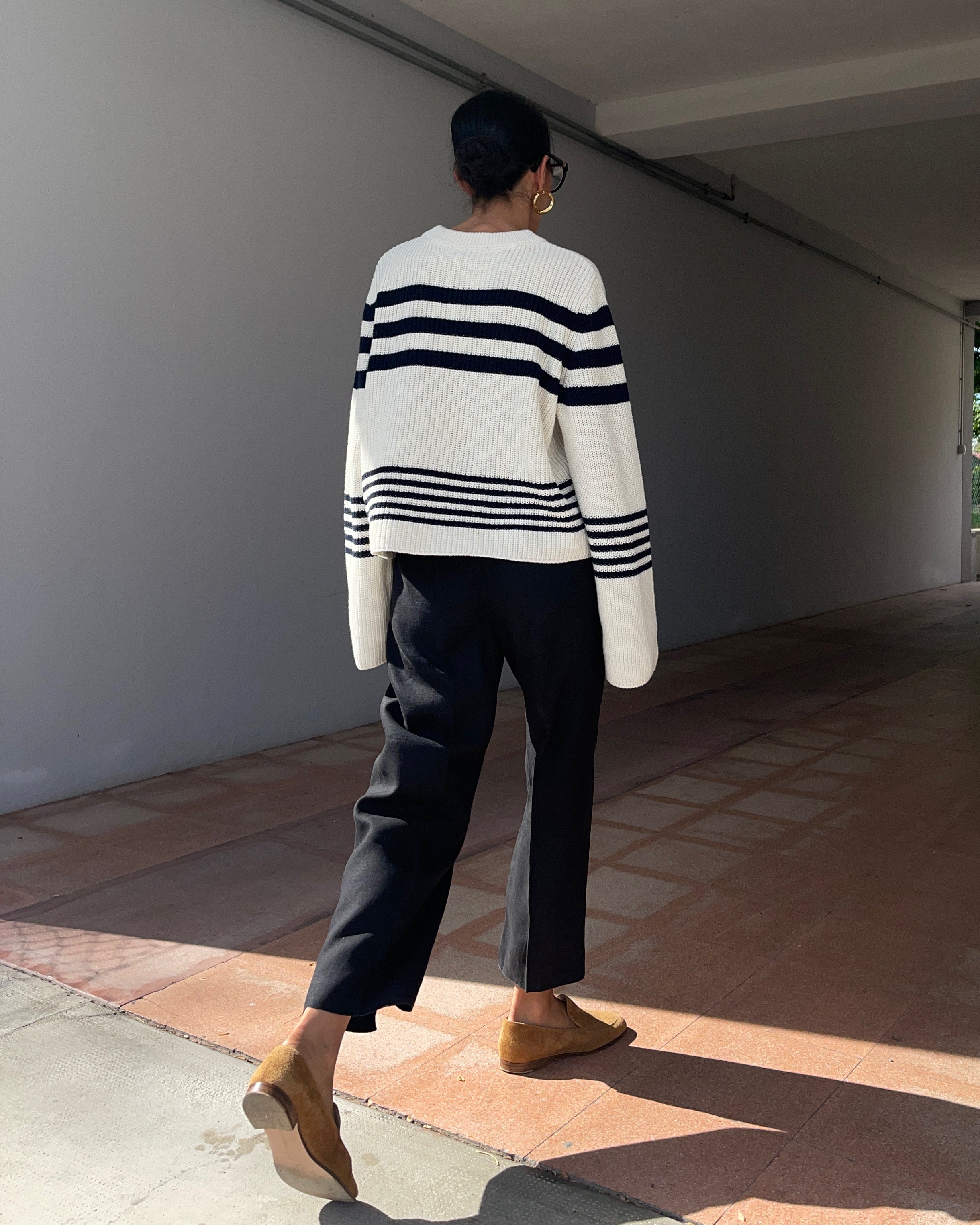 Max Mara black linen pants