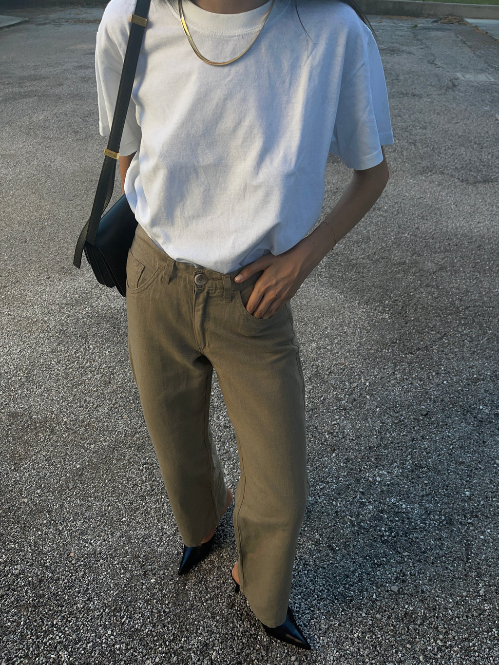 Linen blend jeans
