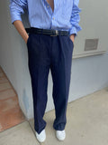 Thick linen trousers