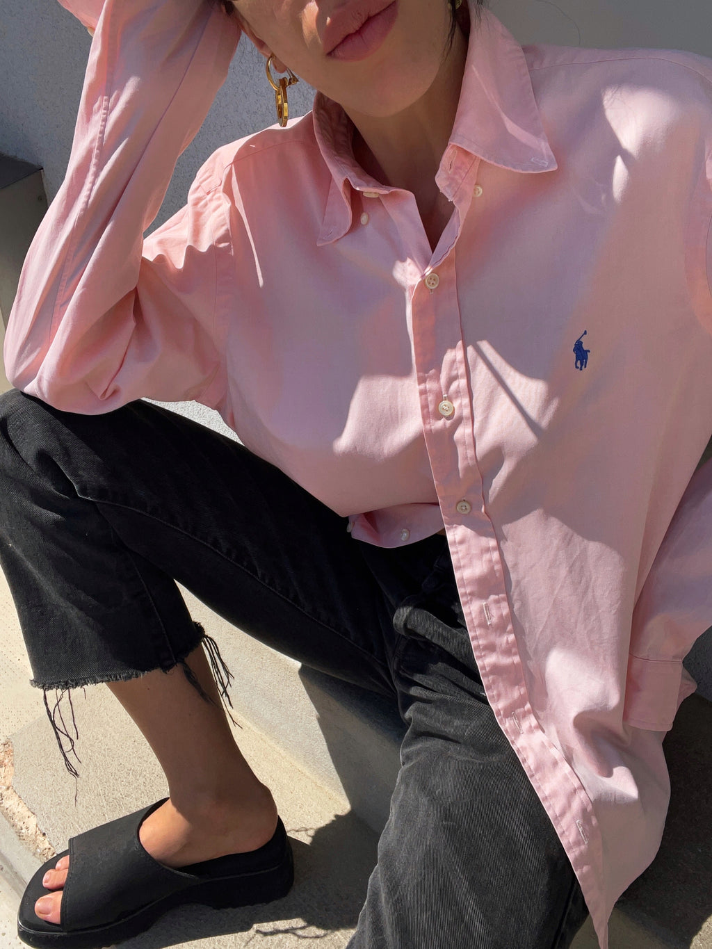 Ralph Lauren pink logo shirt