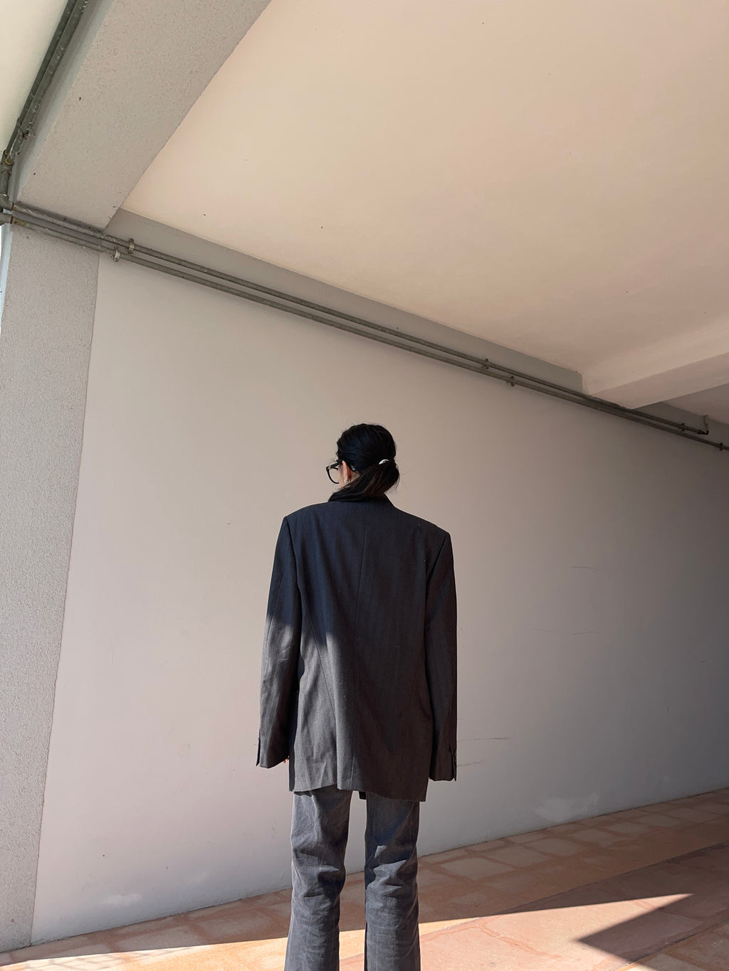 Gessato blazer