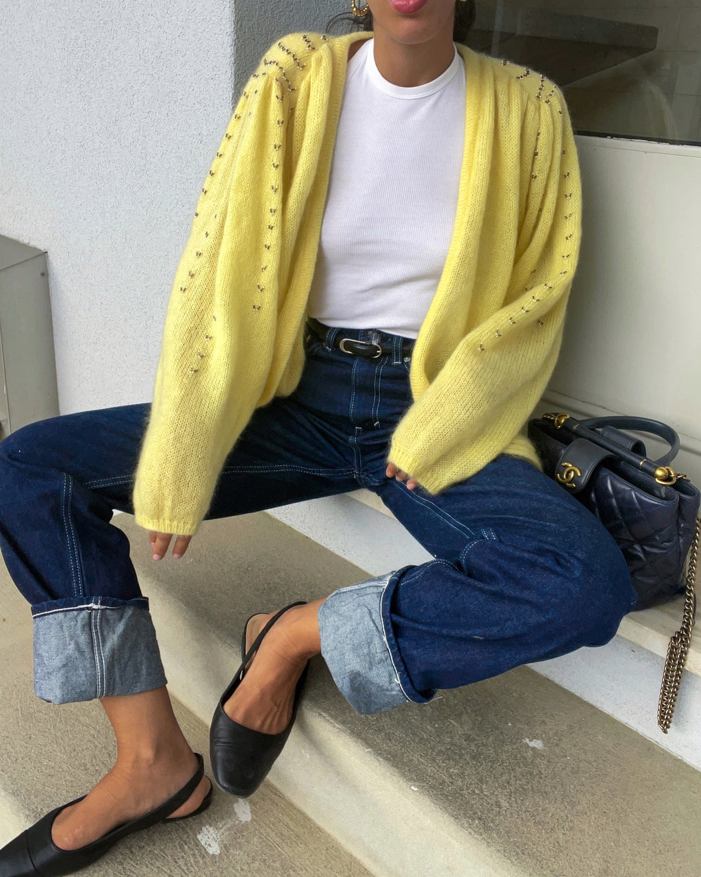 Kid mohair cardigan