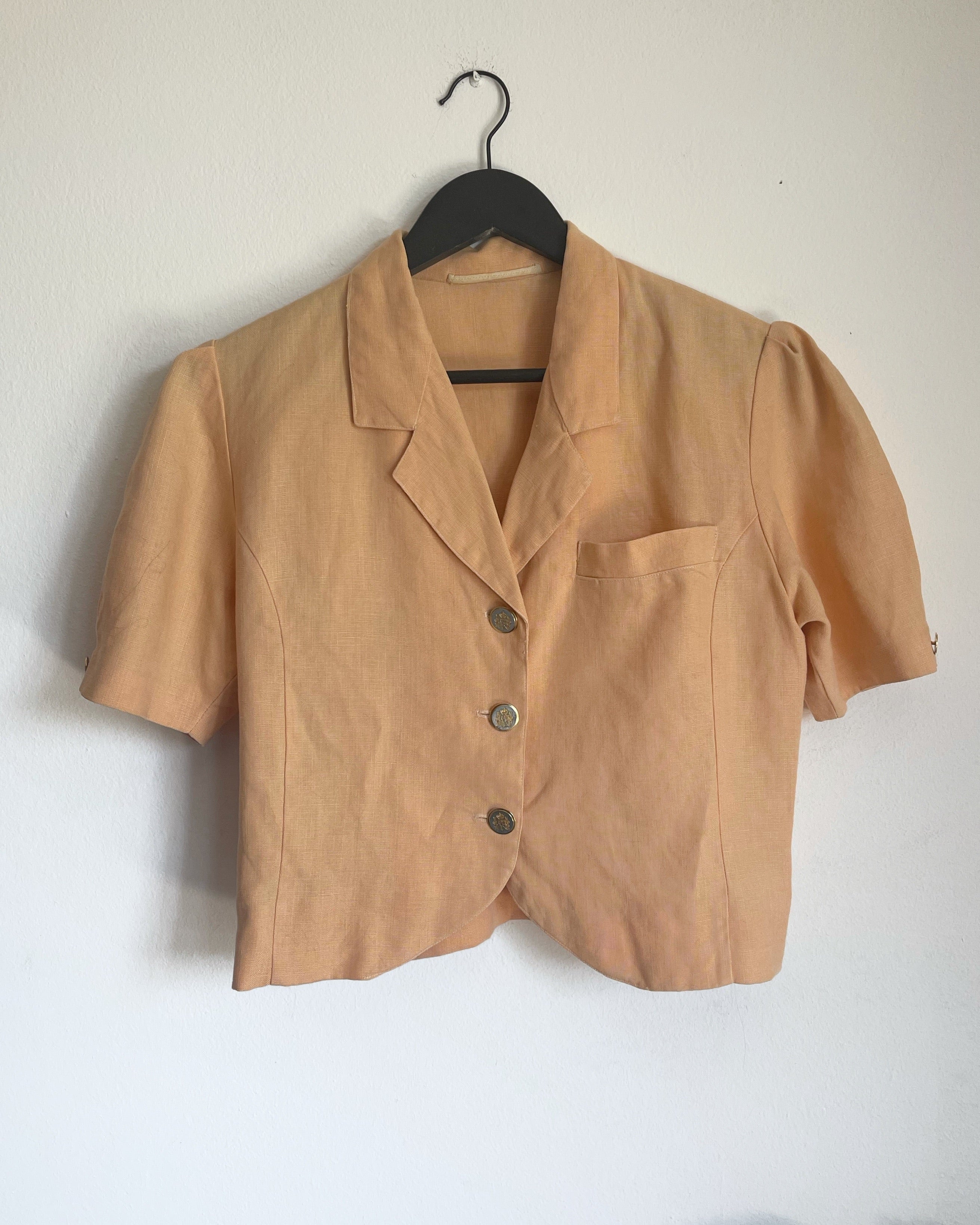 Pale orange sartorial co-ord