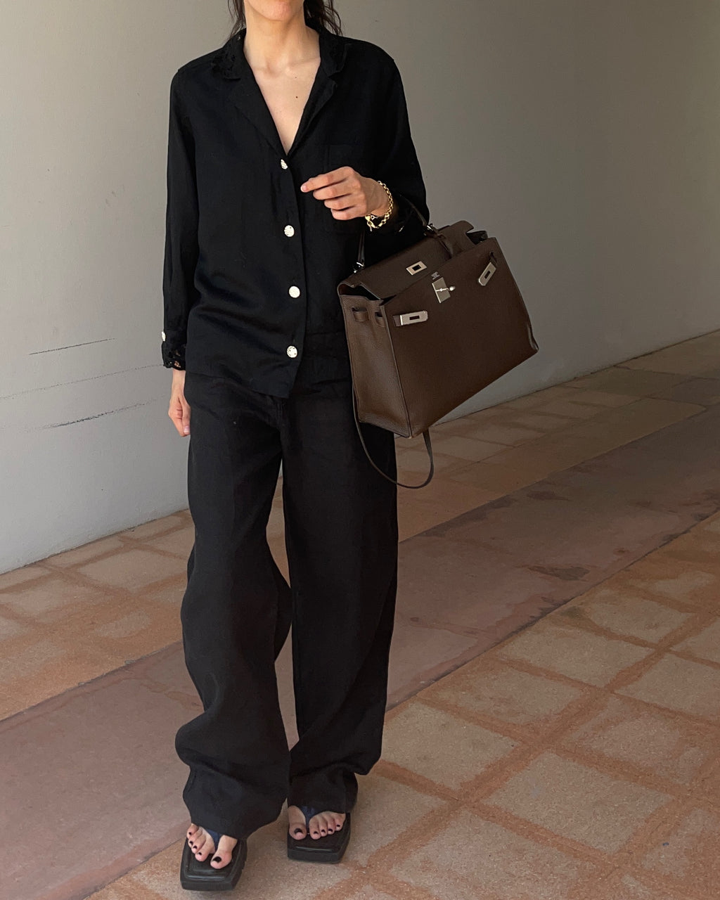 Cotton black shirt