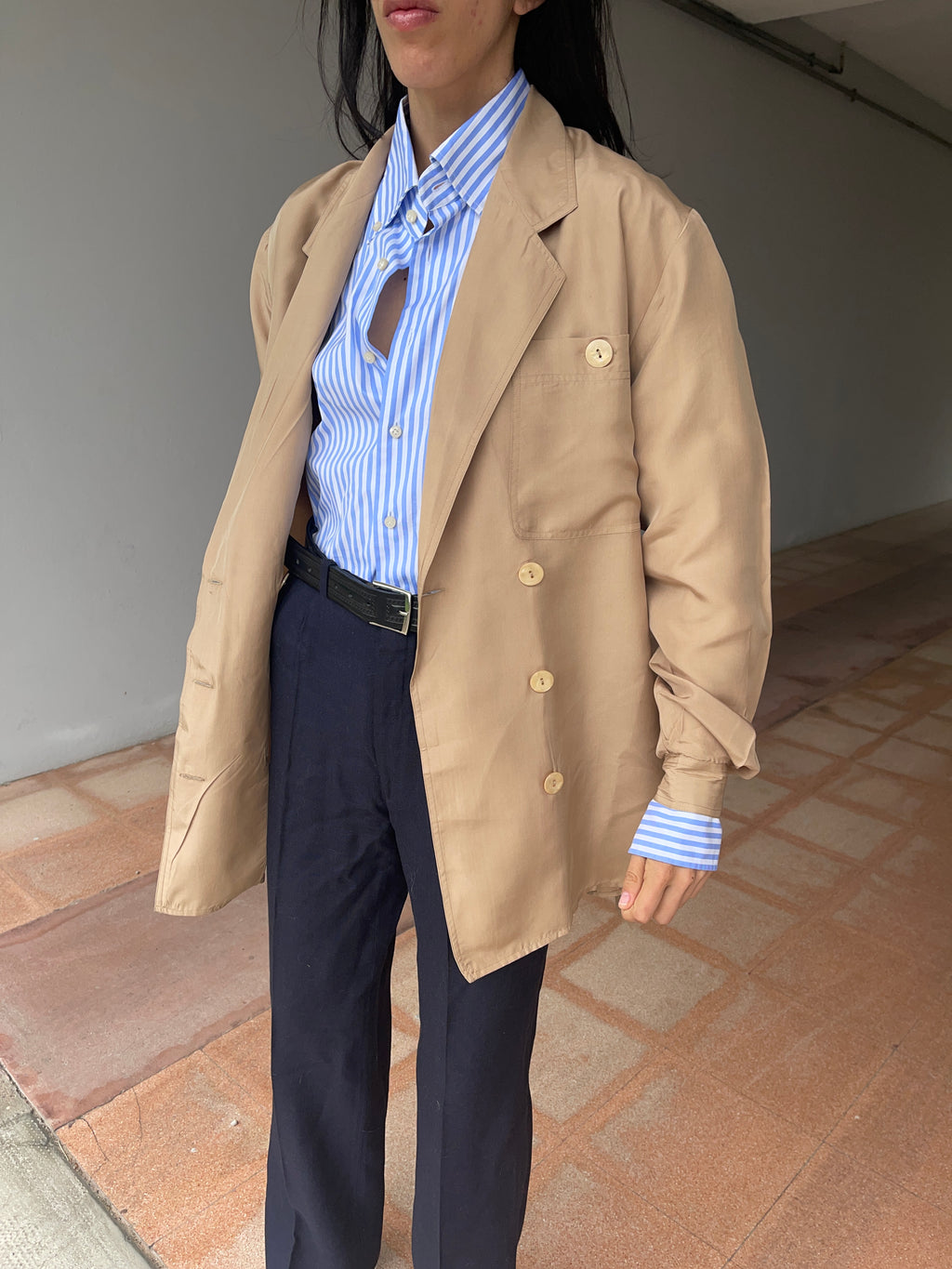 100 silk trench coat
