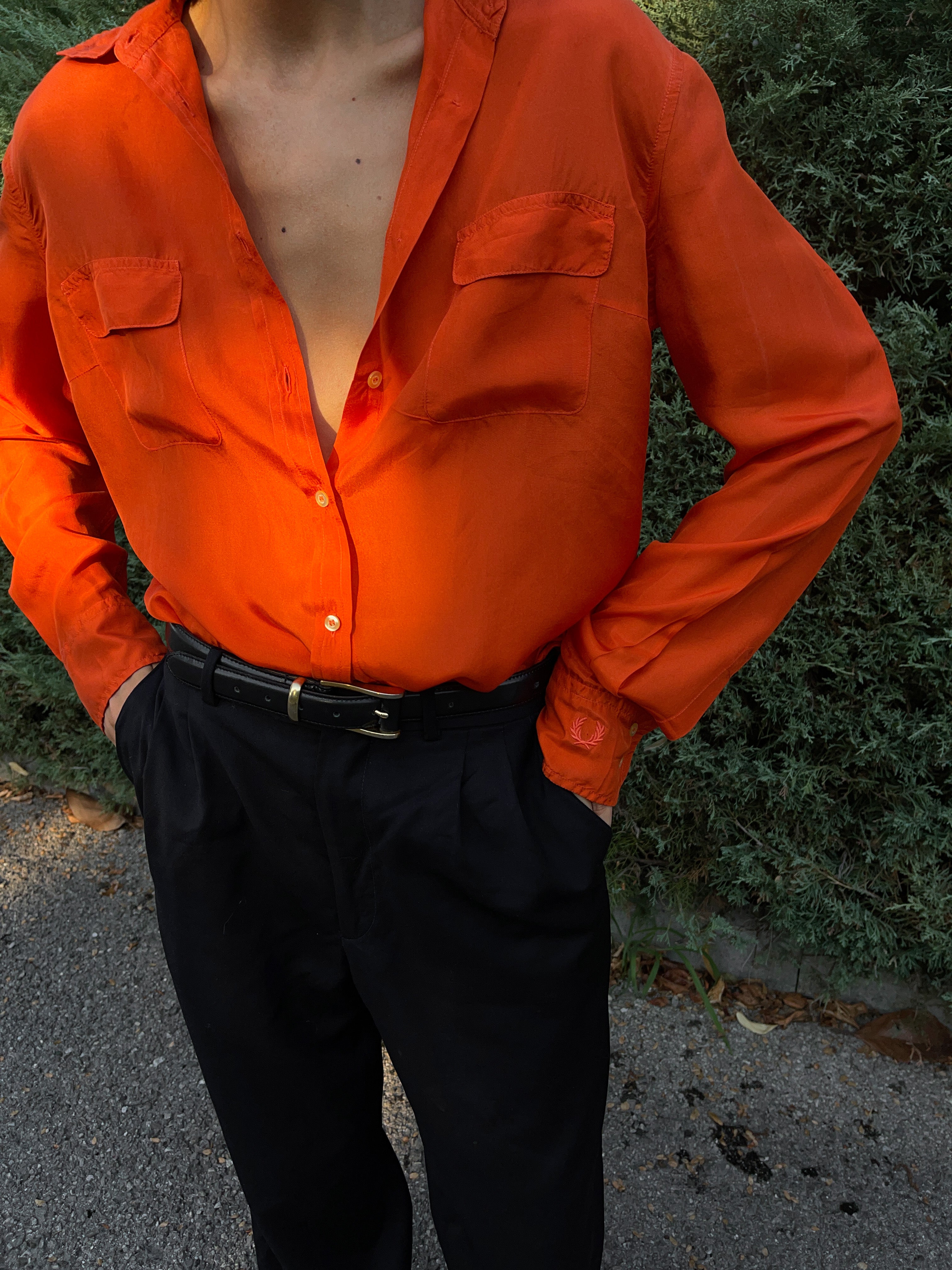 100 silk feed Perry shirt