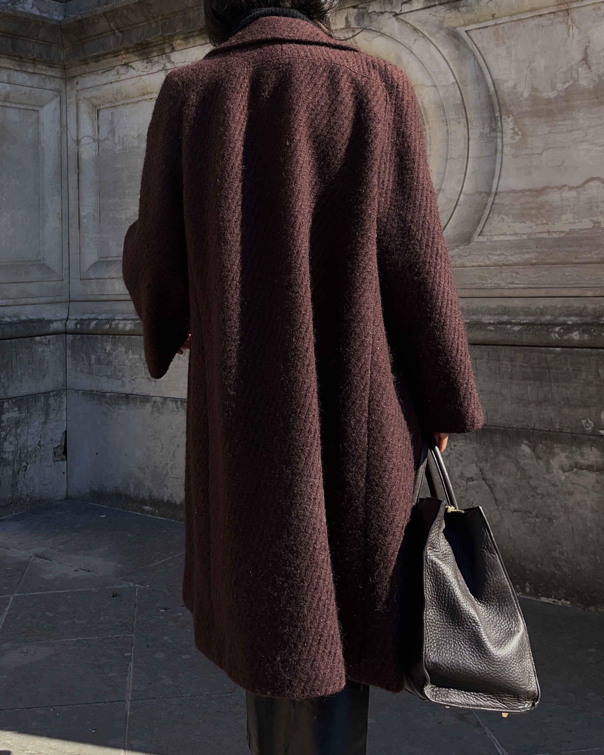 Chocolate wool coat