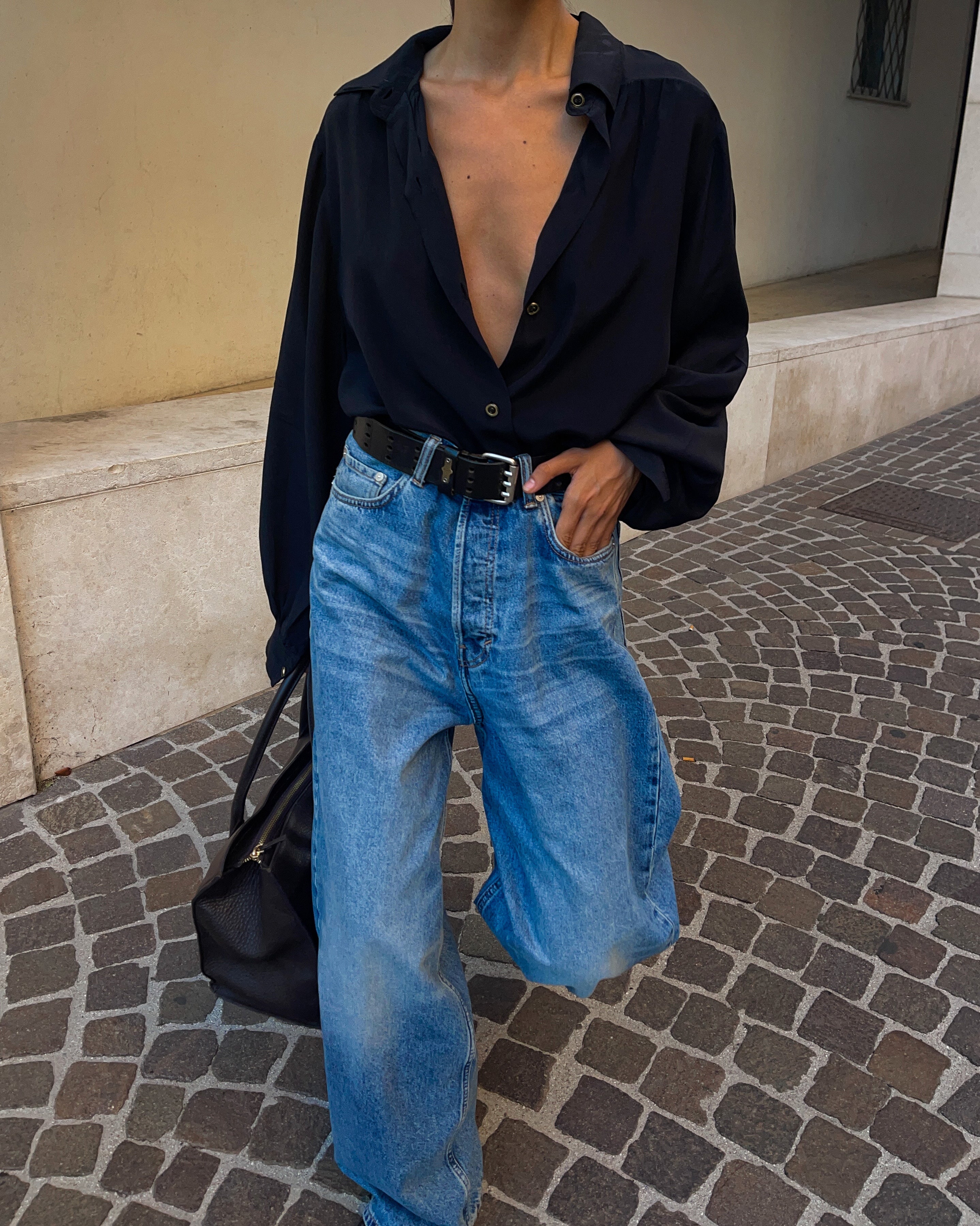 Stagista black  silk shirt