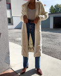 Wool blend maxi cardigan/ coat