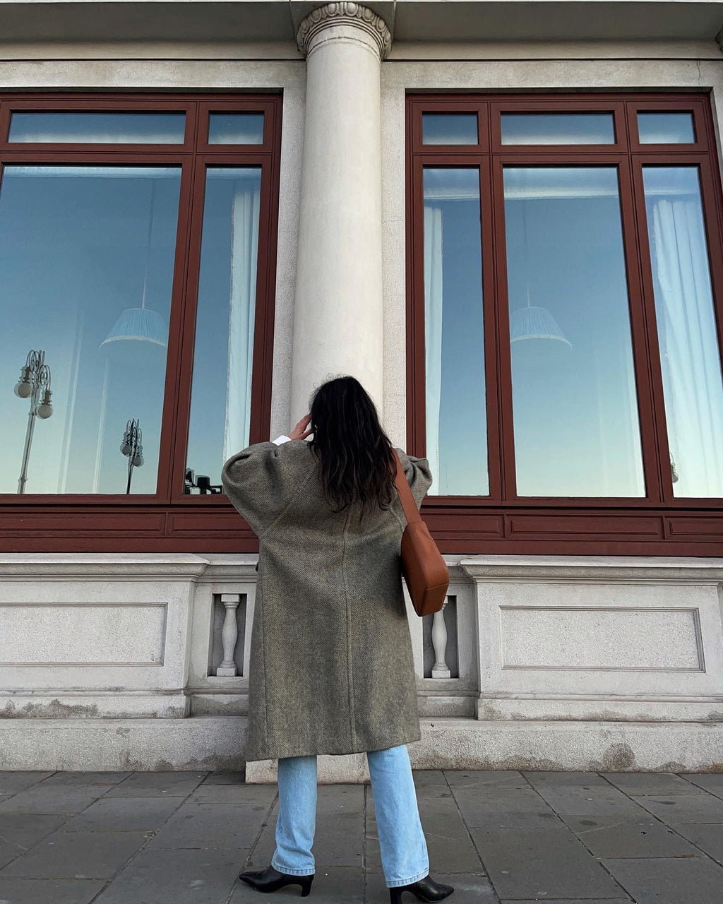 Wool vintage HERRINGBONE COAT