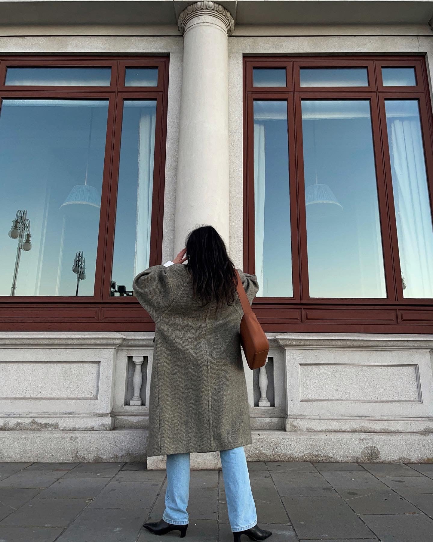Wool vintage HERRINGBONE COAT