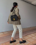 100% wool checkered blazer