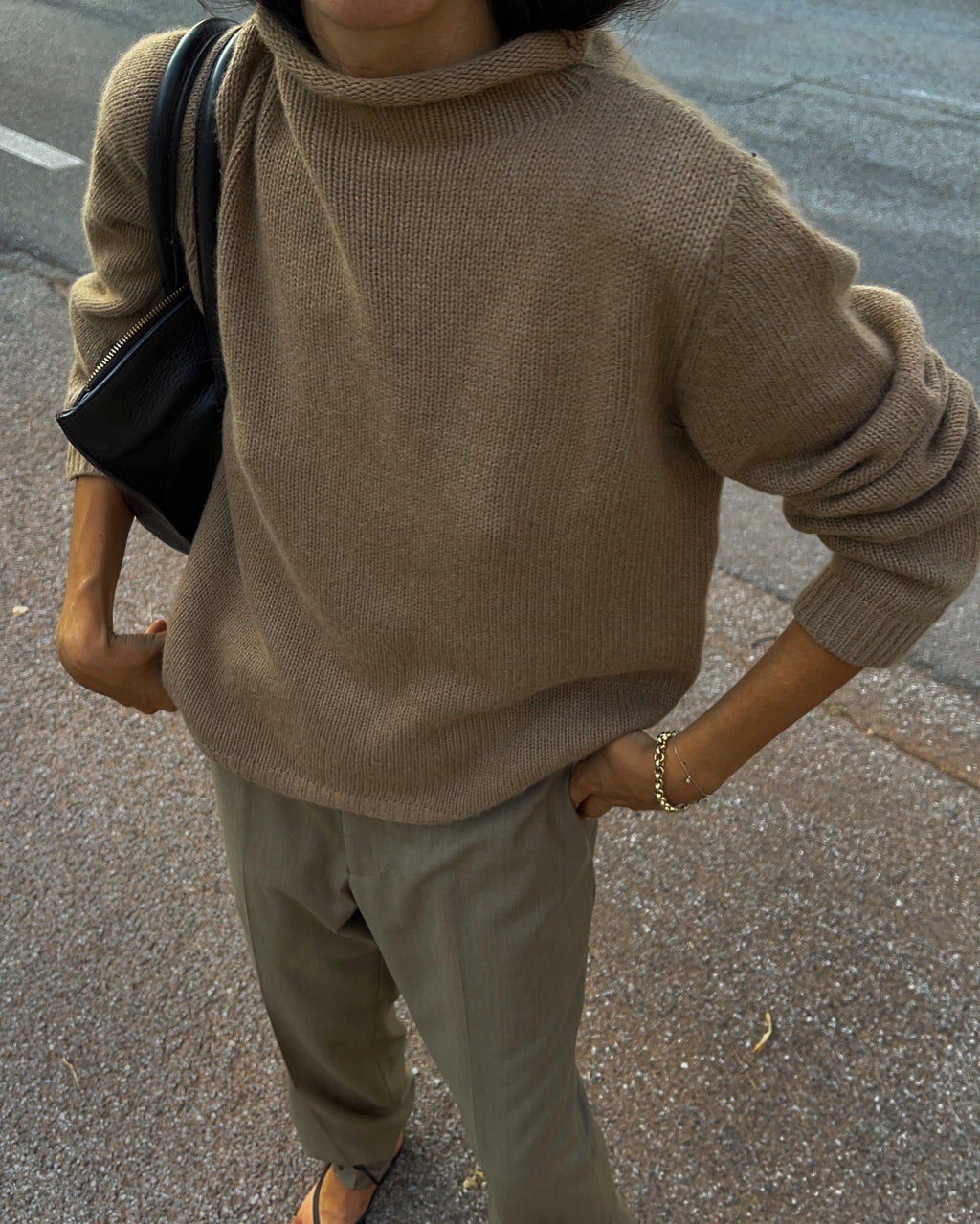 LUISA SPAGNOLI Wool Camel Jumper