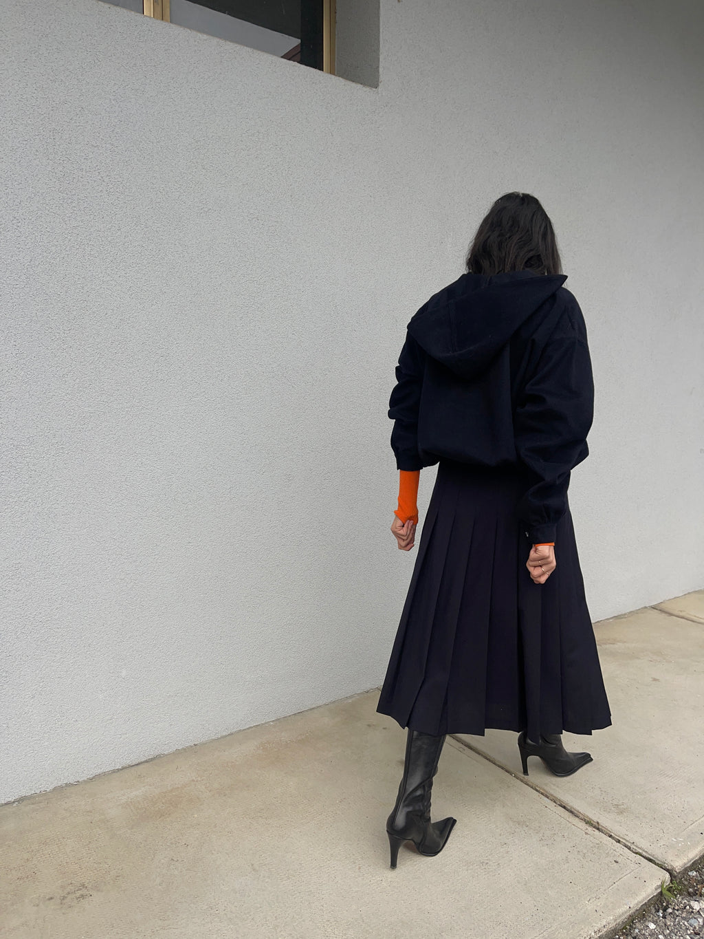 Pure wool blue hoodie