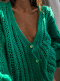 Green maxi cardigan