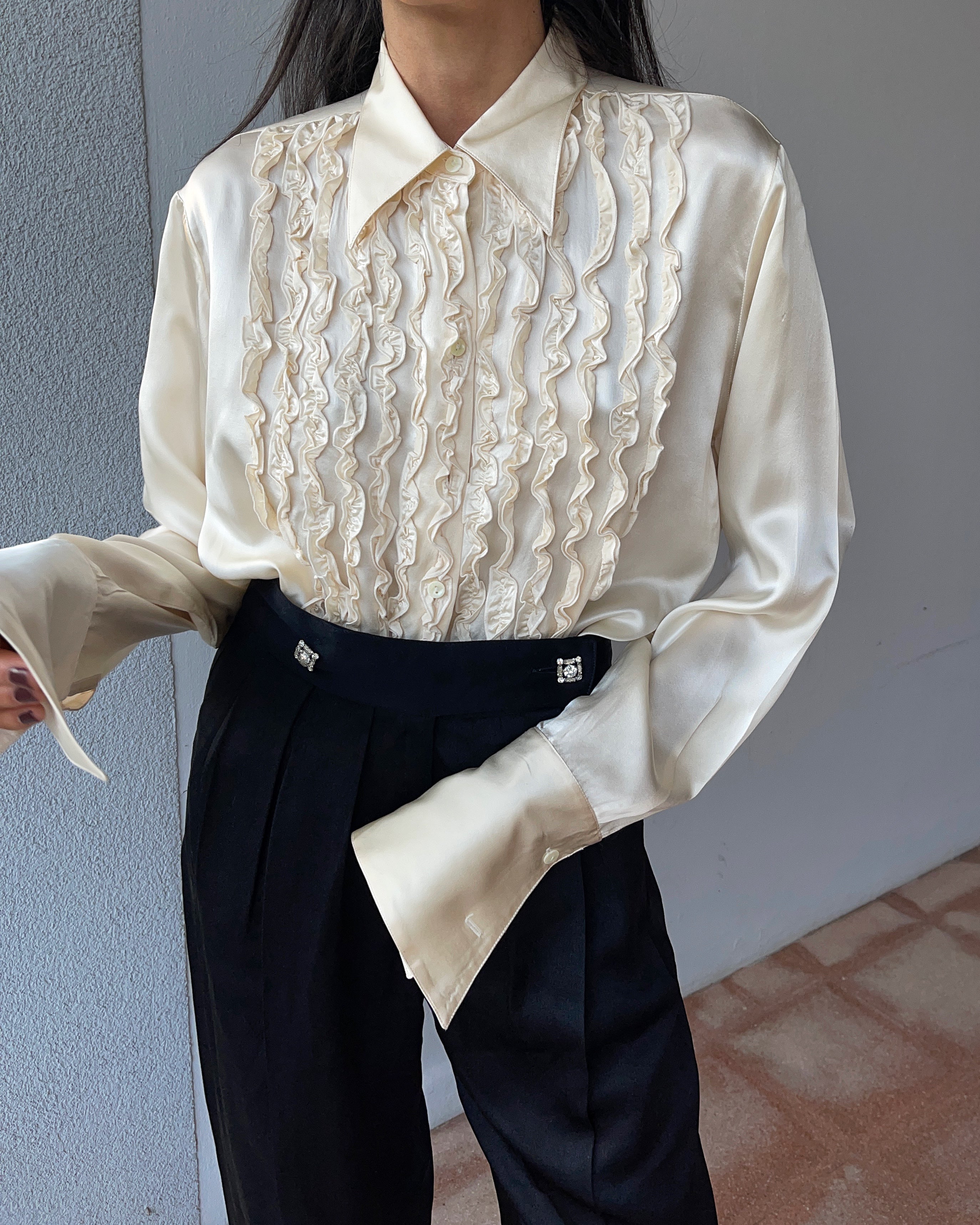 Camicia 100% liquid silk