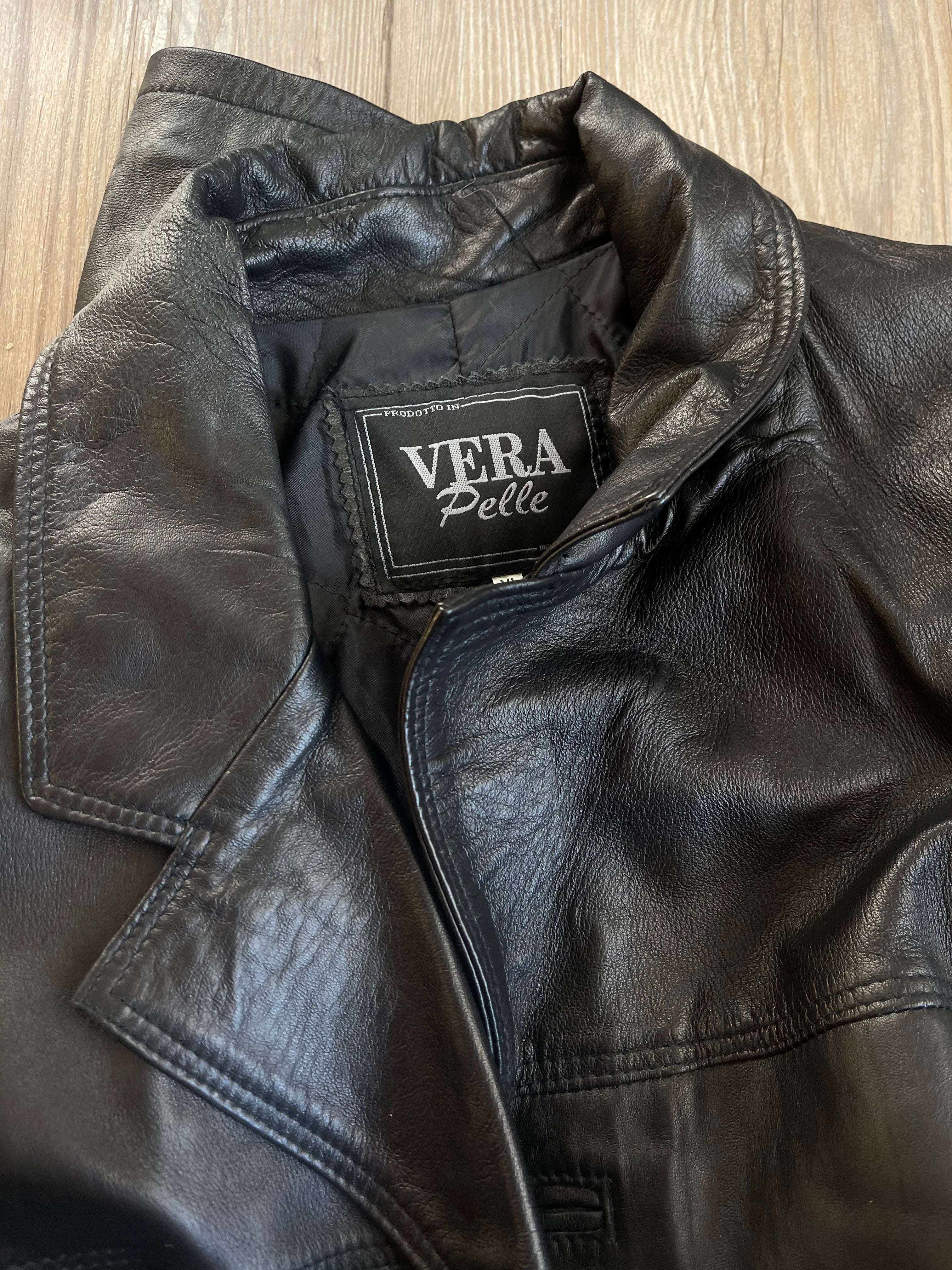Mega leather trench