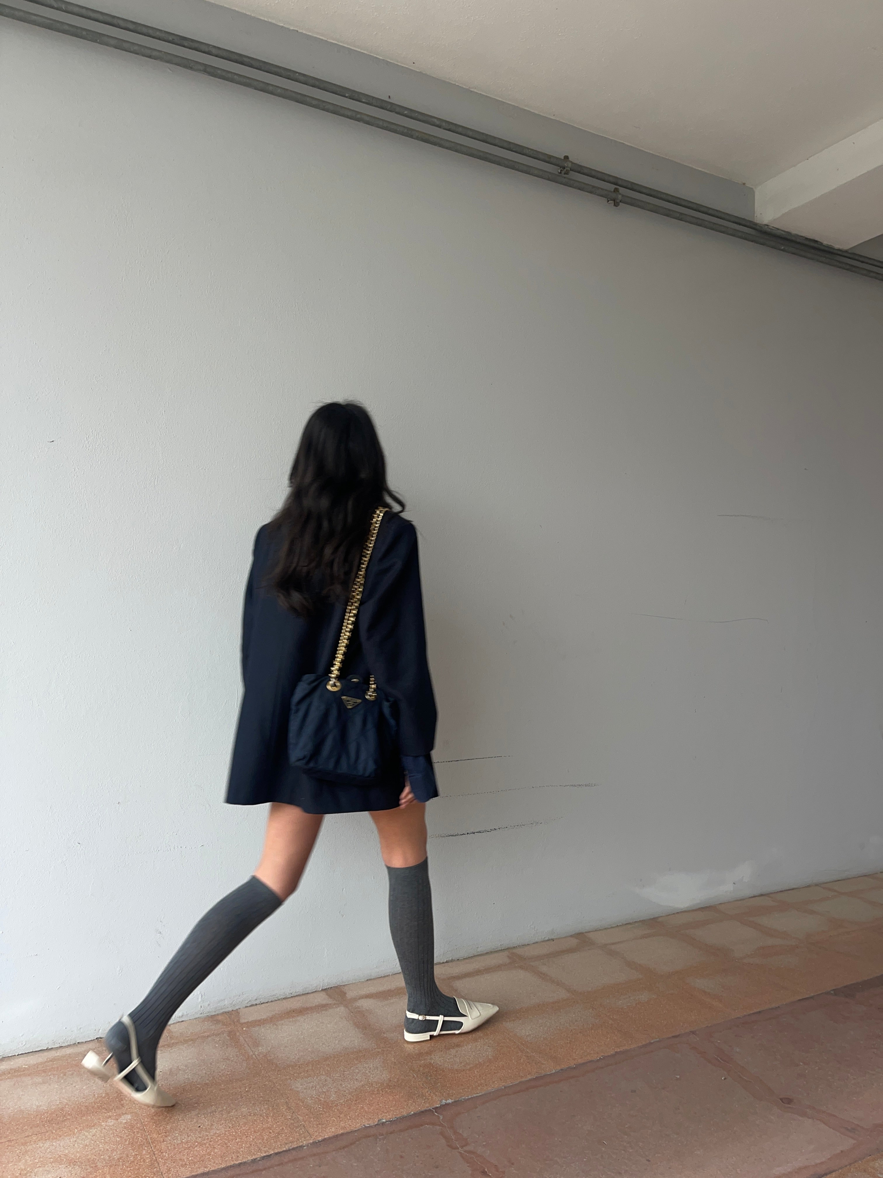 Blue wool blazer