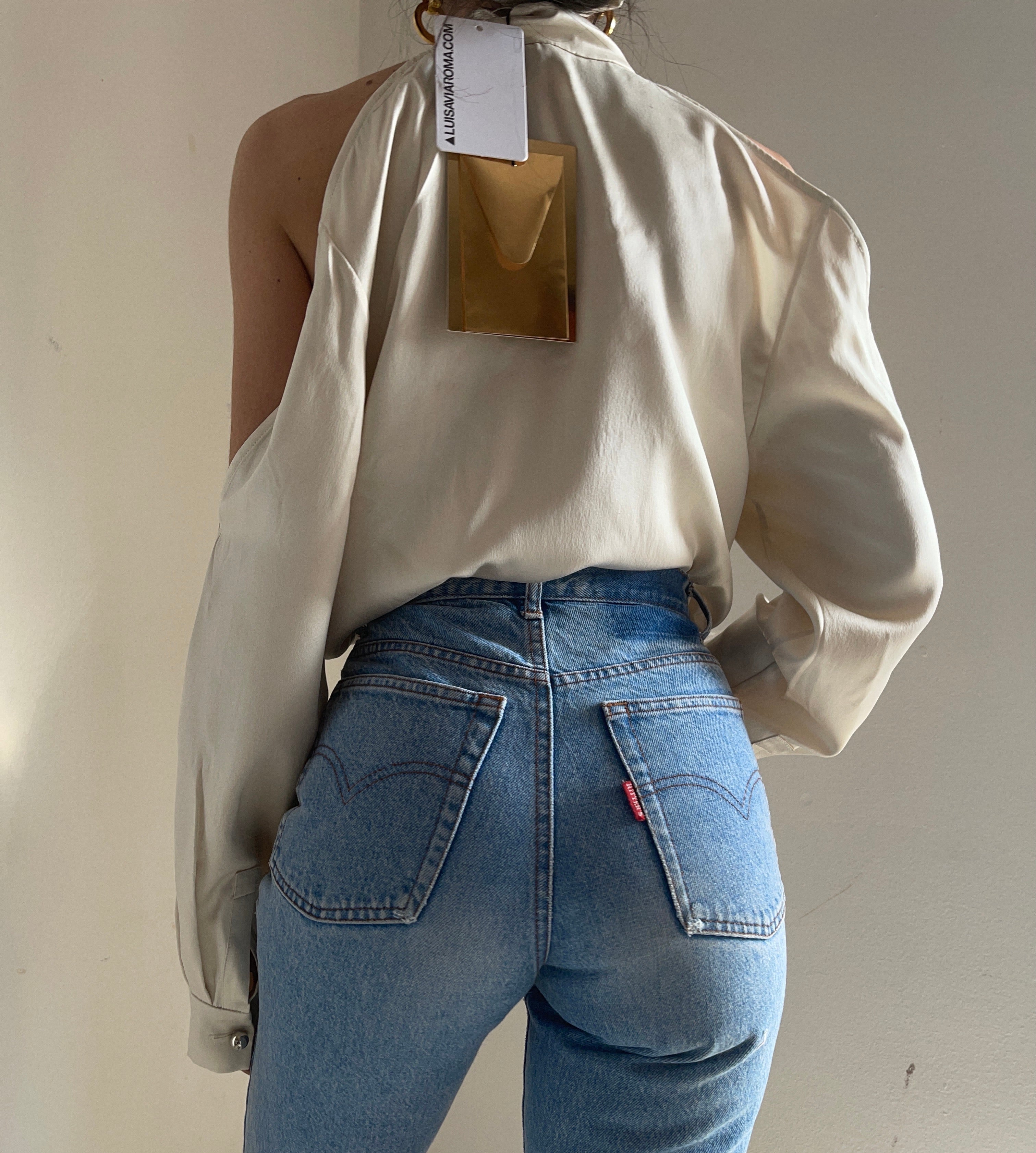 JINNNN 100% liquid silk top