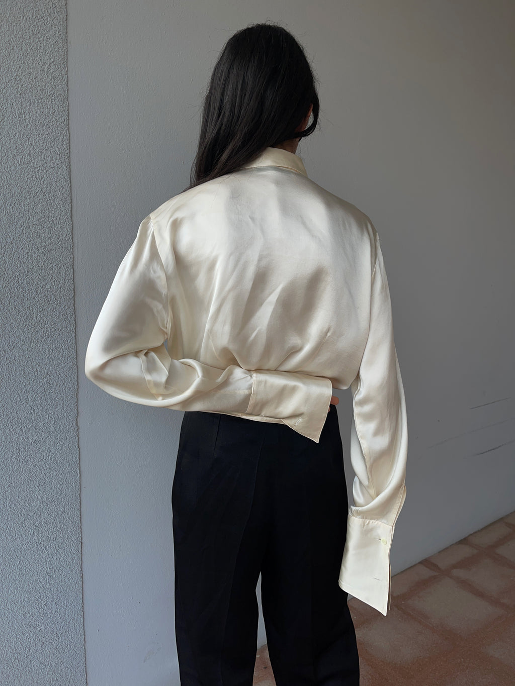 Camicia 100% liquid silk
