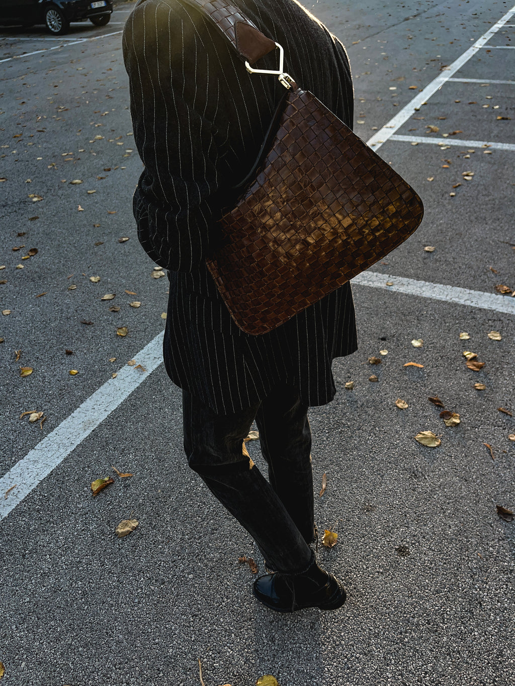 Gessato grey blazer