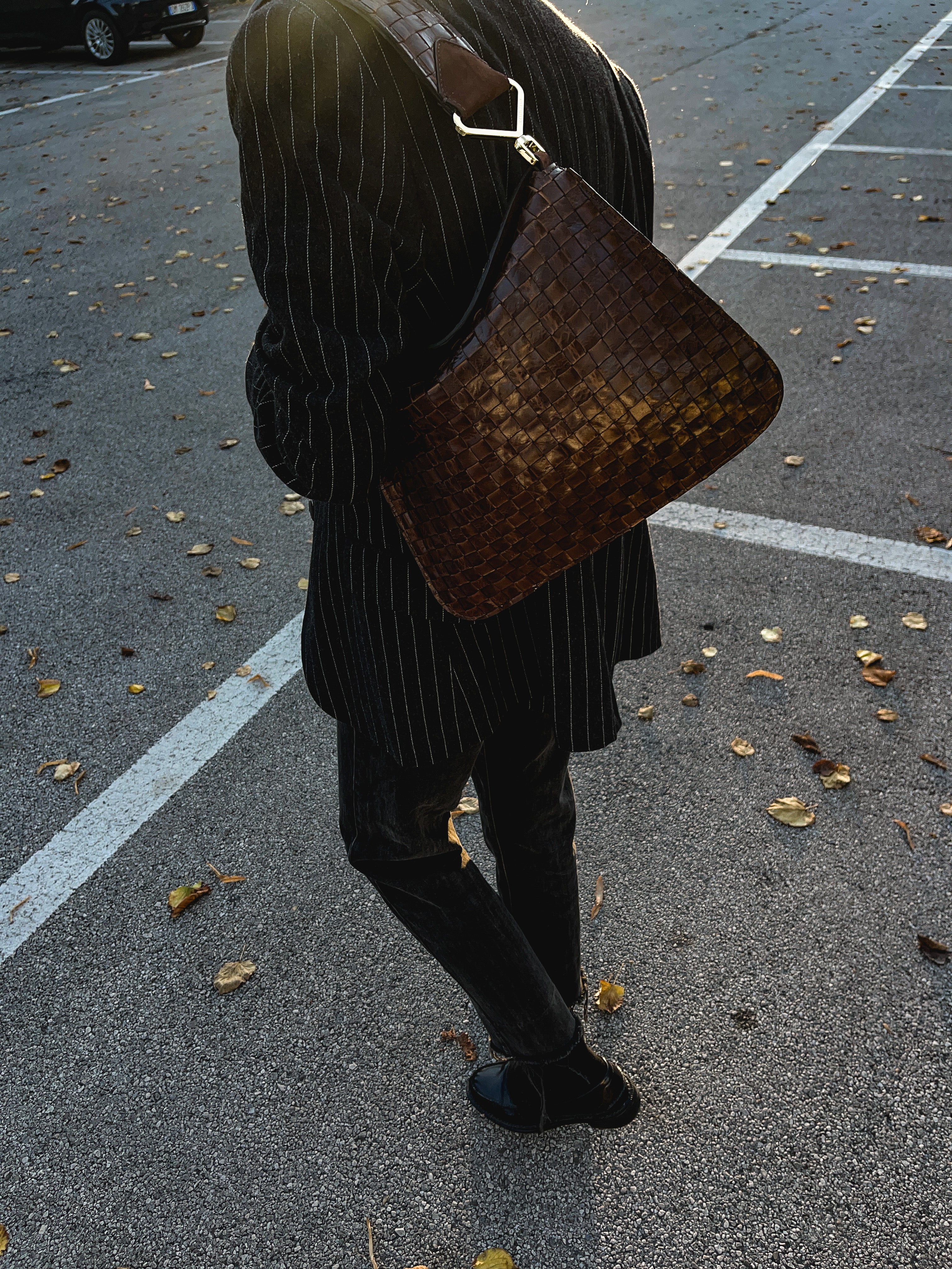 Gessato grey blazer