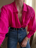 Camicia fucsia seta