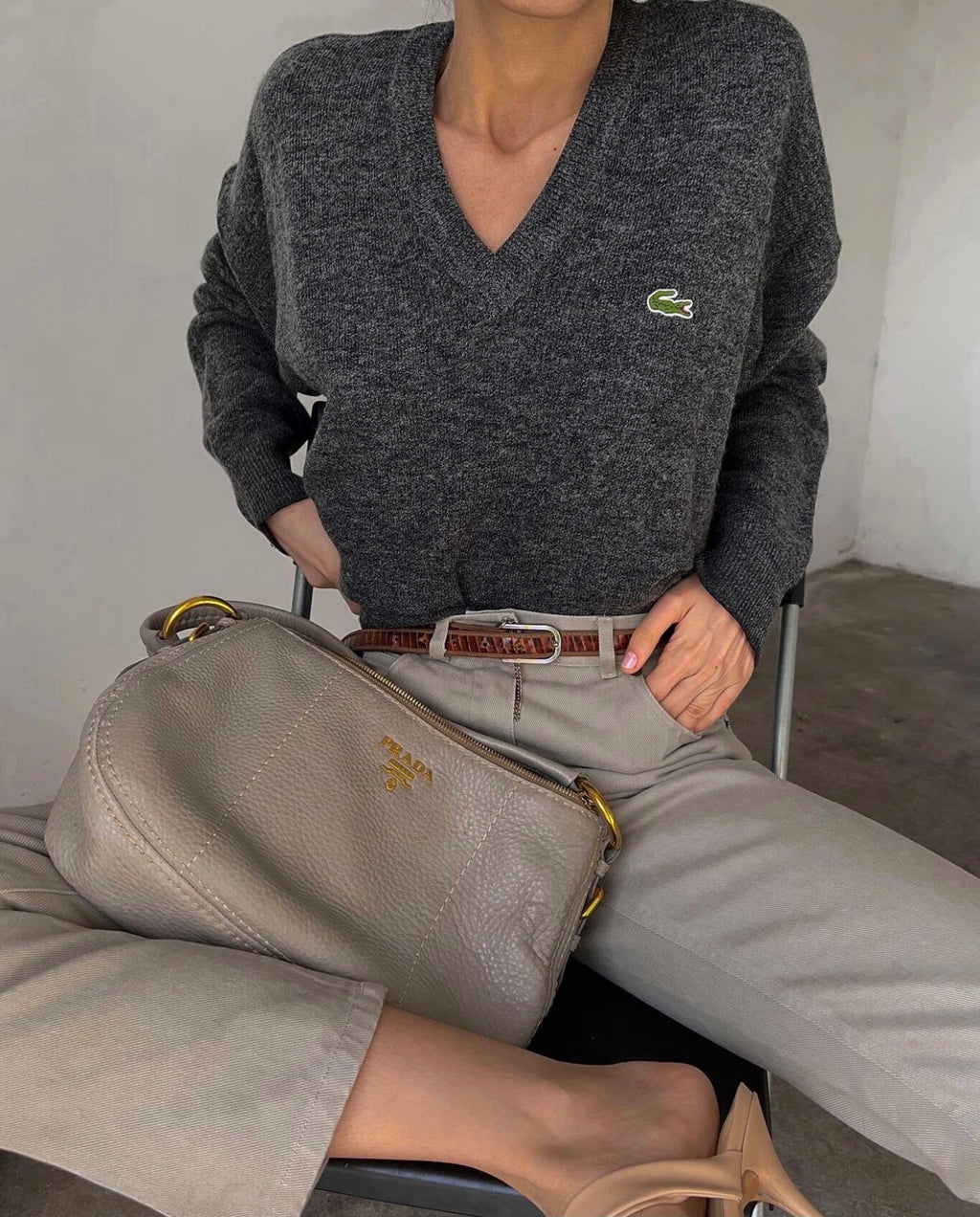 100 wool Lacoste jumper
