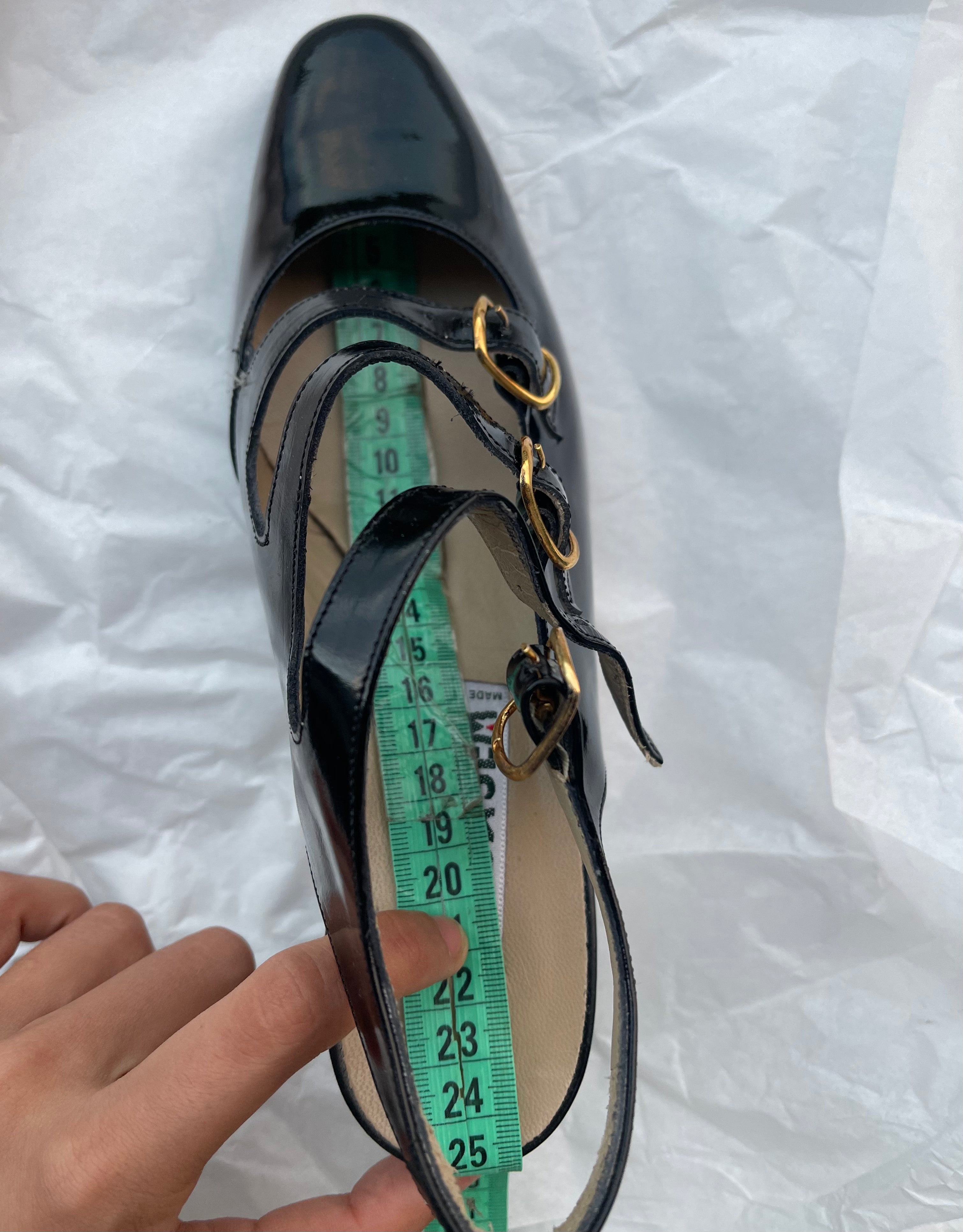 Black patent leather Mary Jane