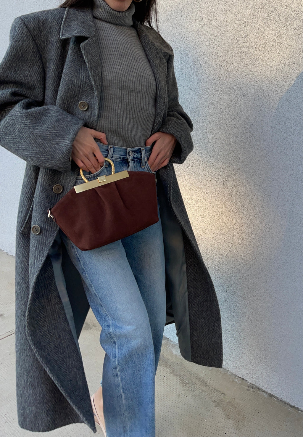 Spigato mohair coat