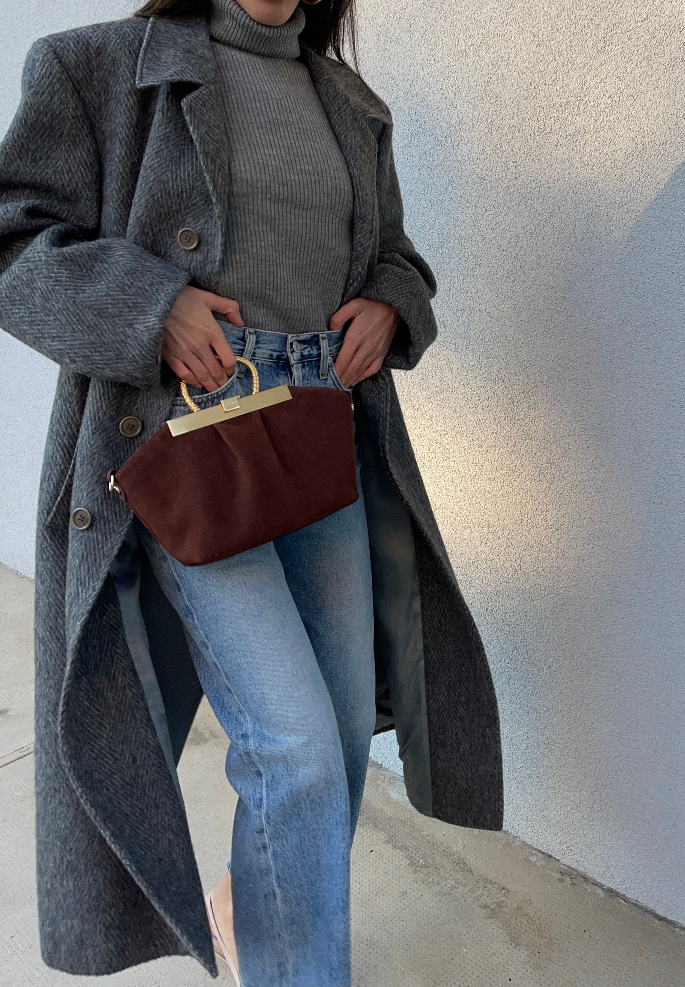 Spigato mohair coat