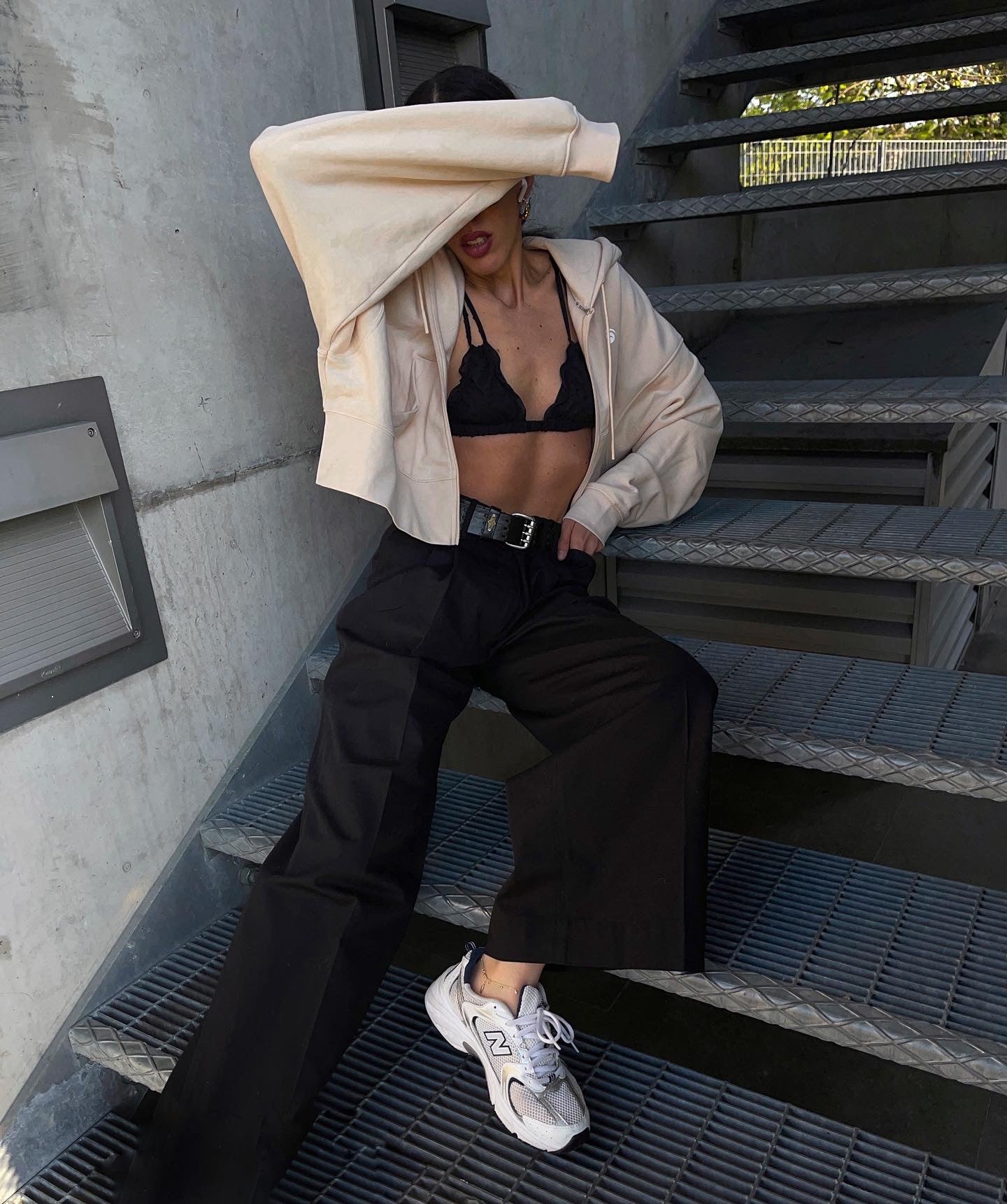 Ultra wide leg cotton trousers