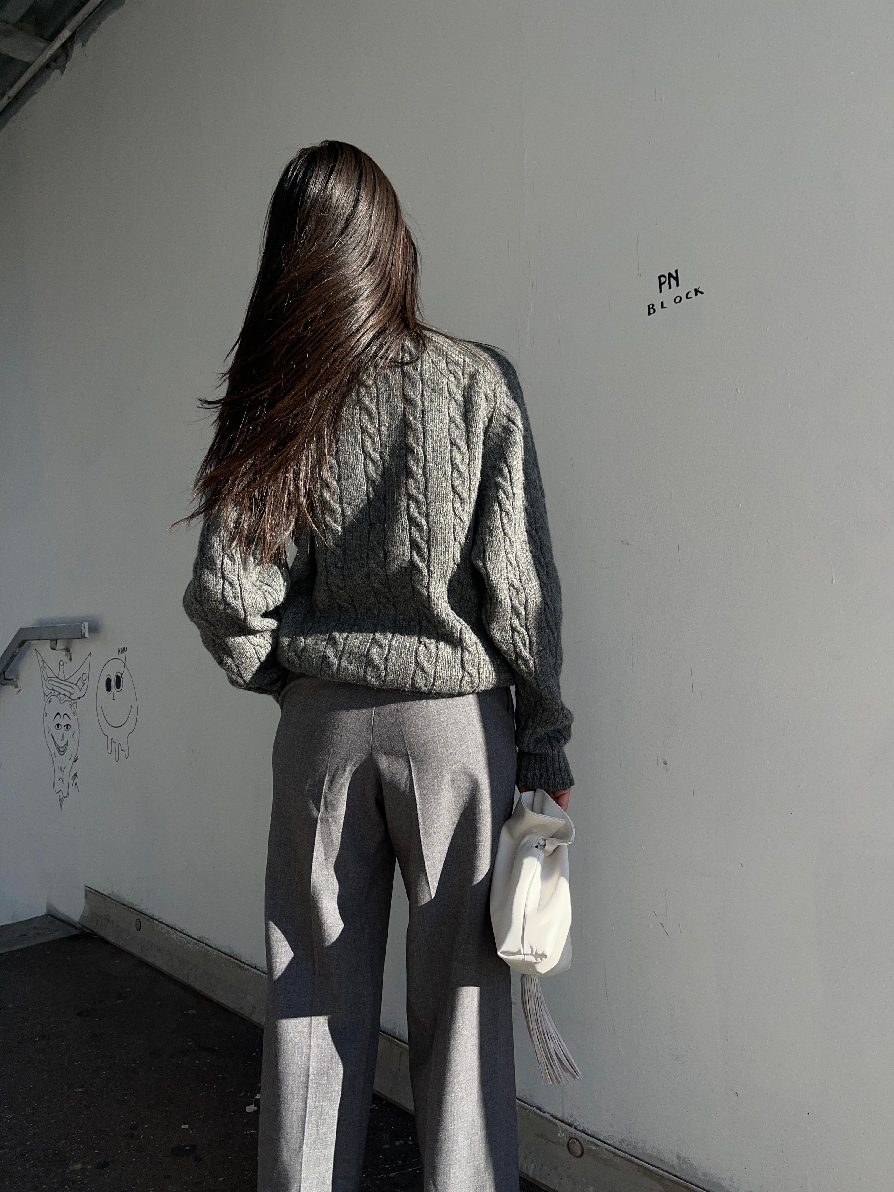 Grey wool jumper