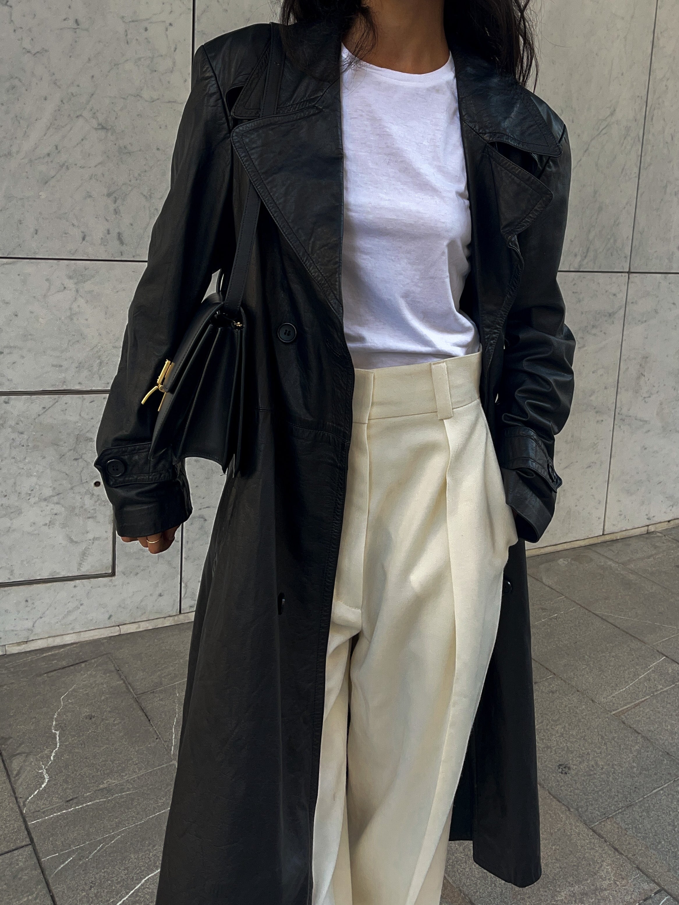 Black Leather trench