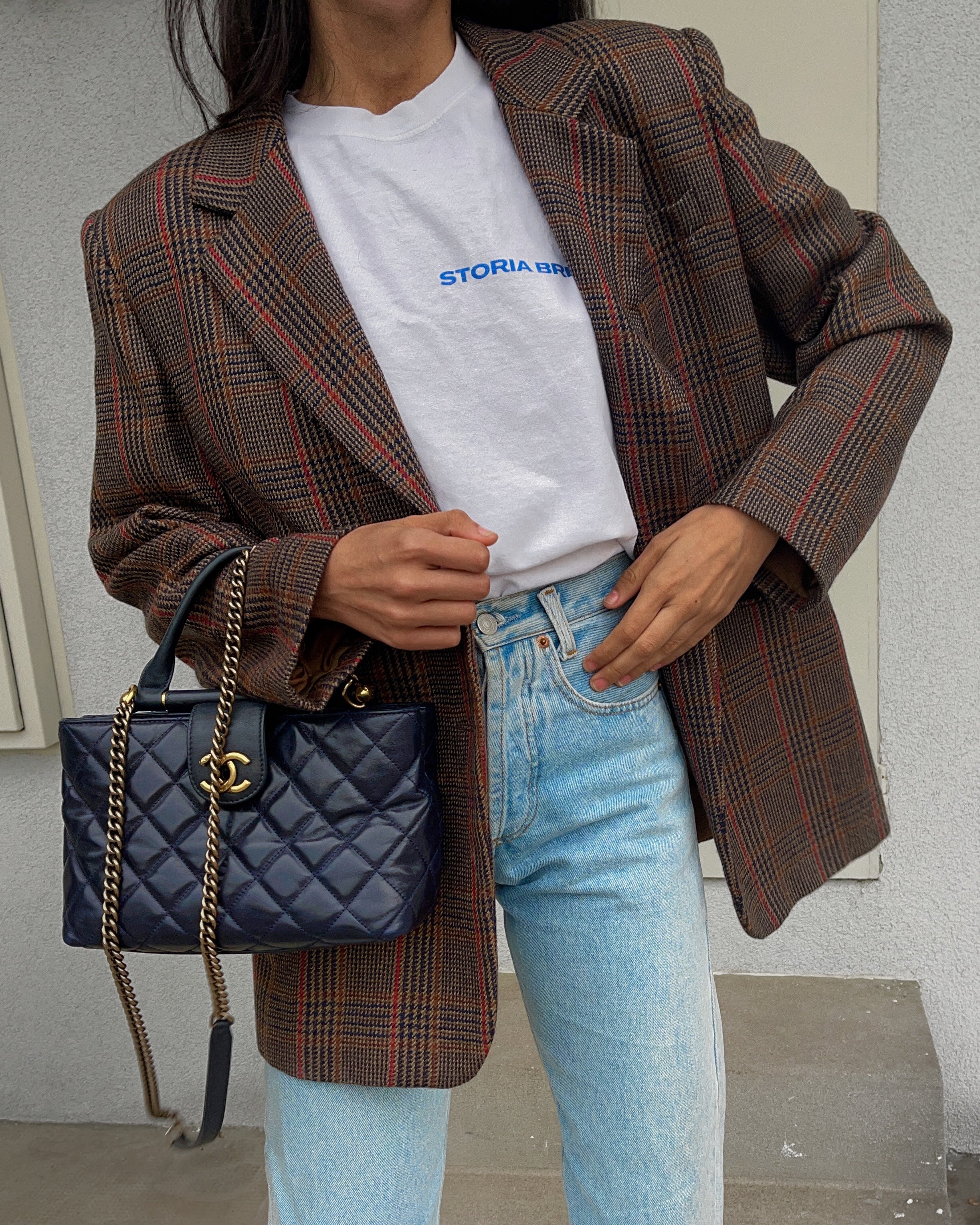 max mara group Check wool blazer
