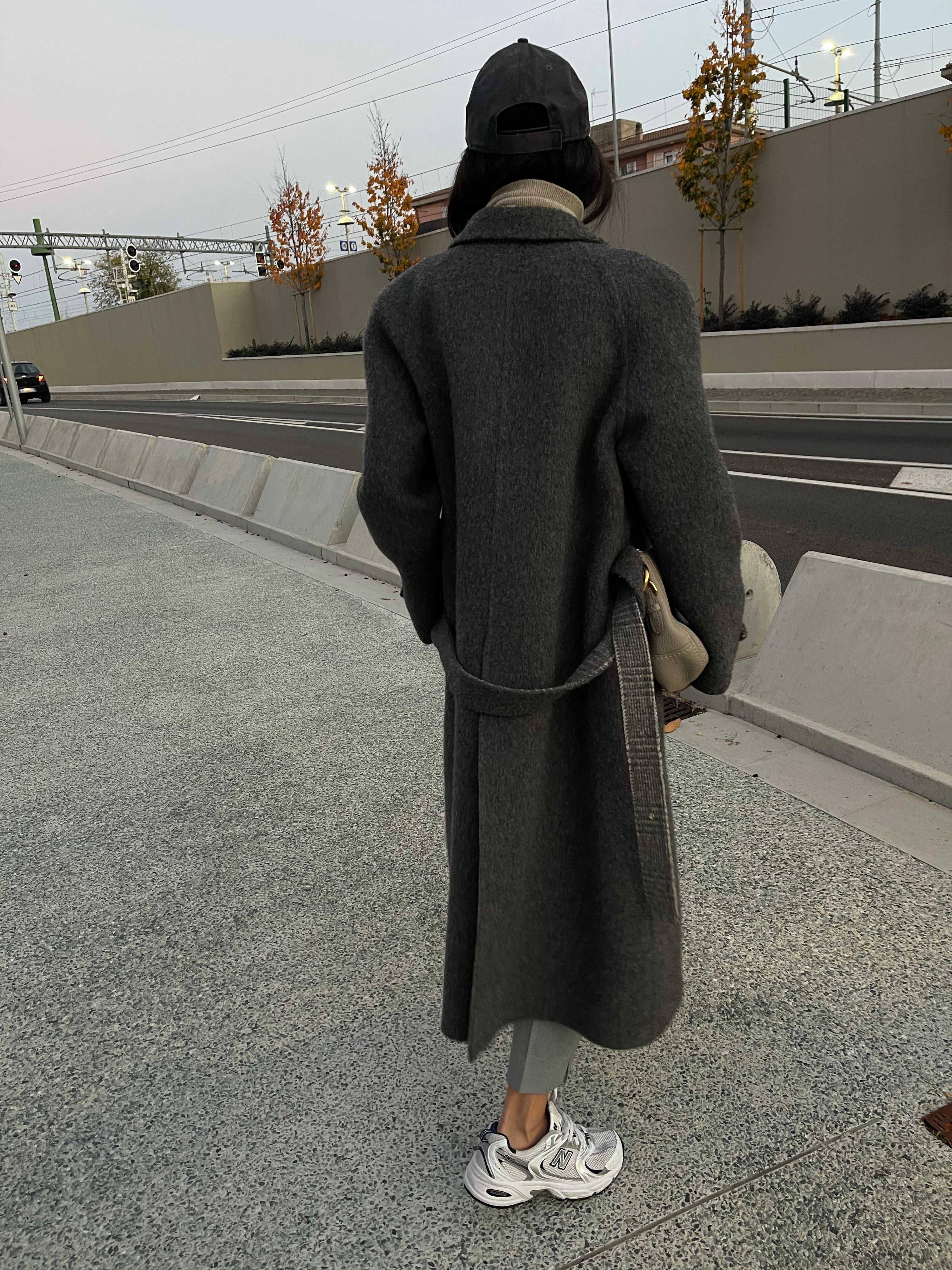 Cappotto grigio alpaca wool