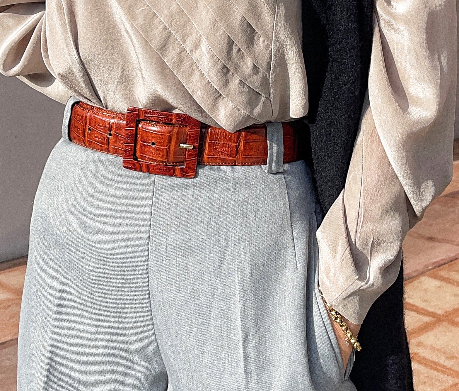 Vintage leather belt