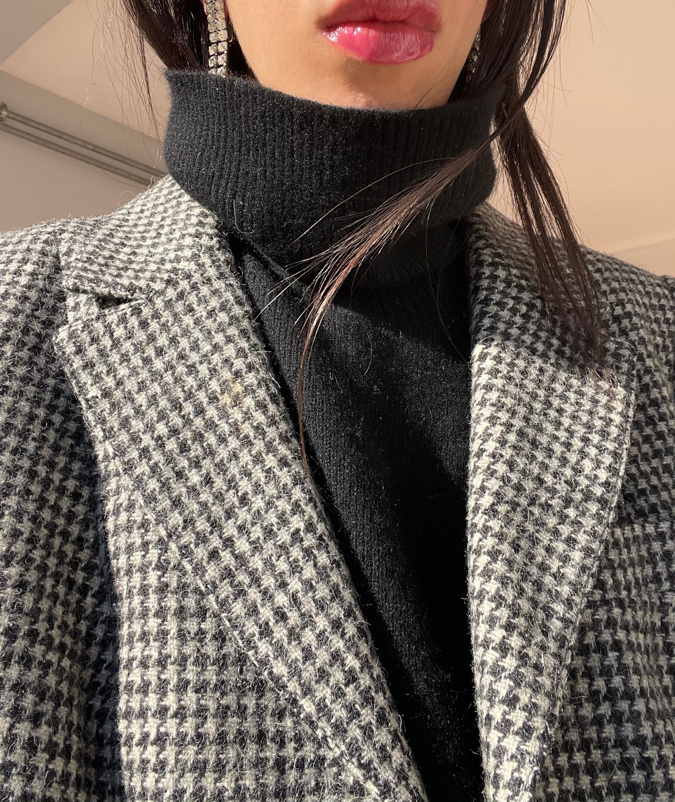 Pied de poule wool blazer