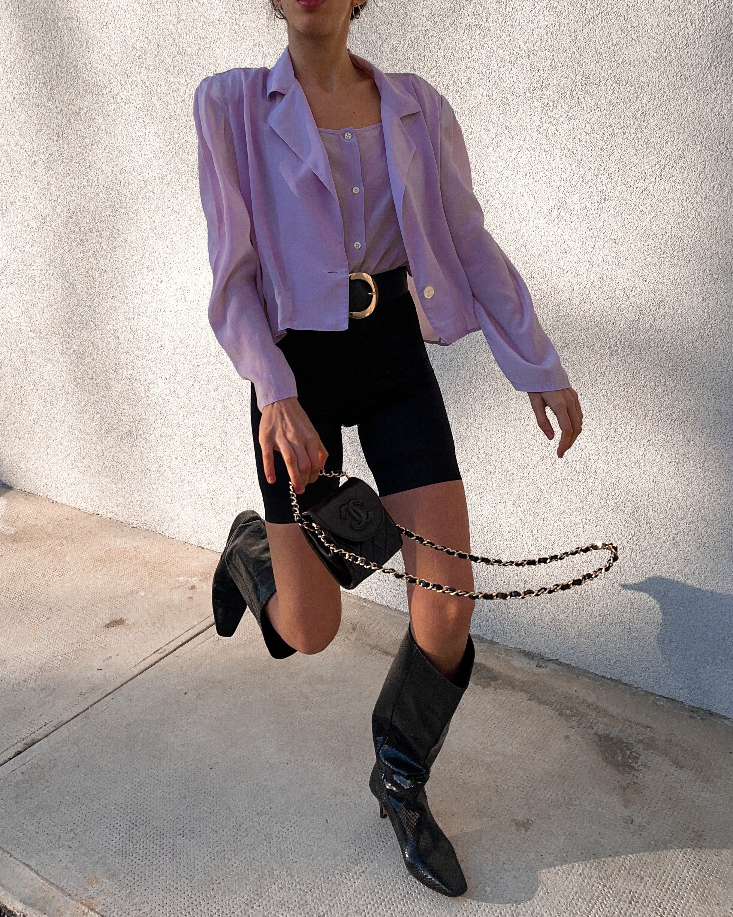 100% silk lilac shirt