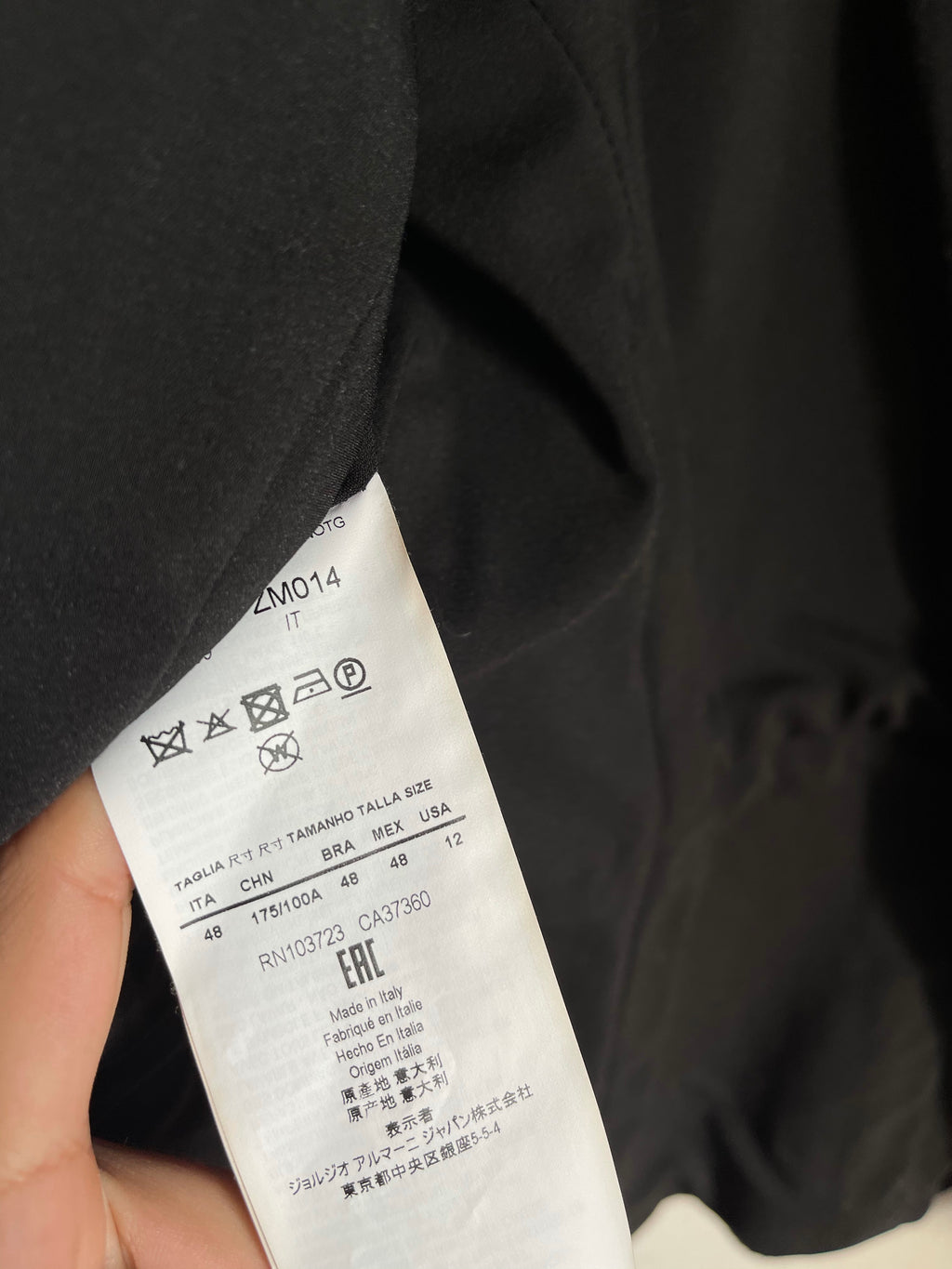 Armani collezioni black suit