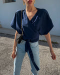 Blue Silk shirt *