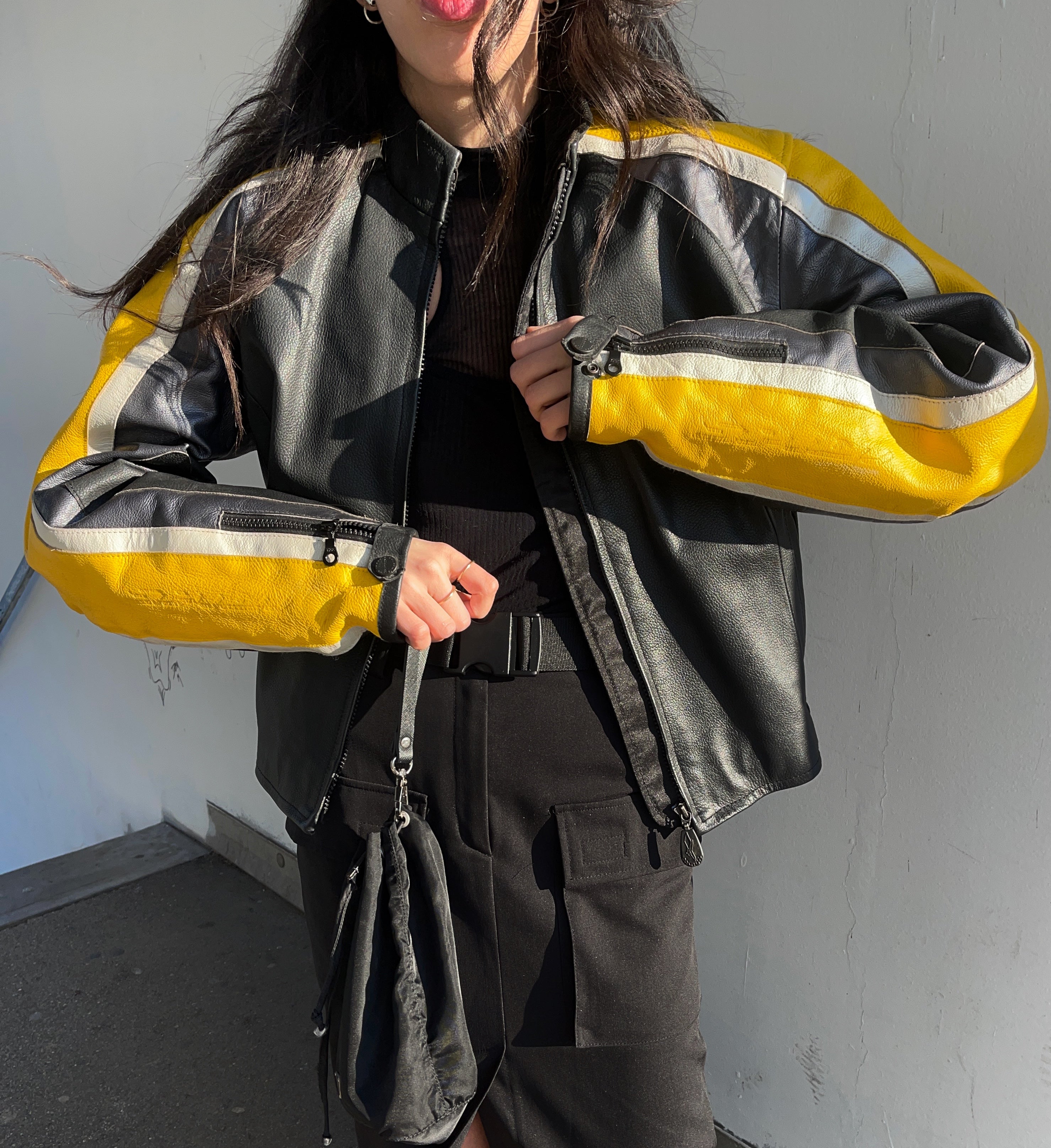 Moto leather jacket
