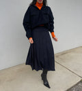 Pure wool blue hoodie