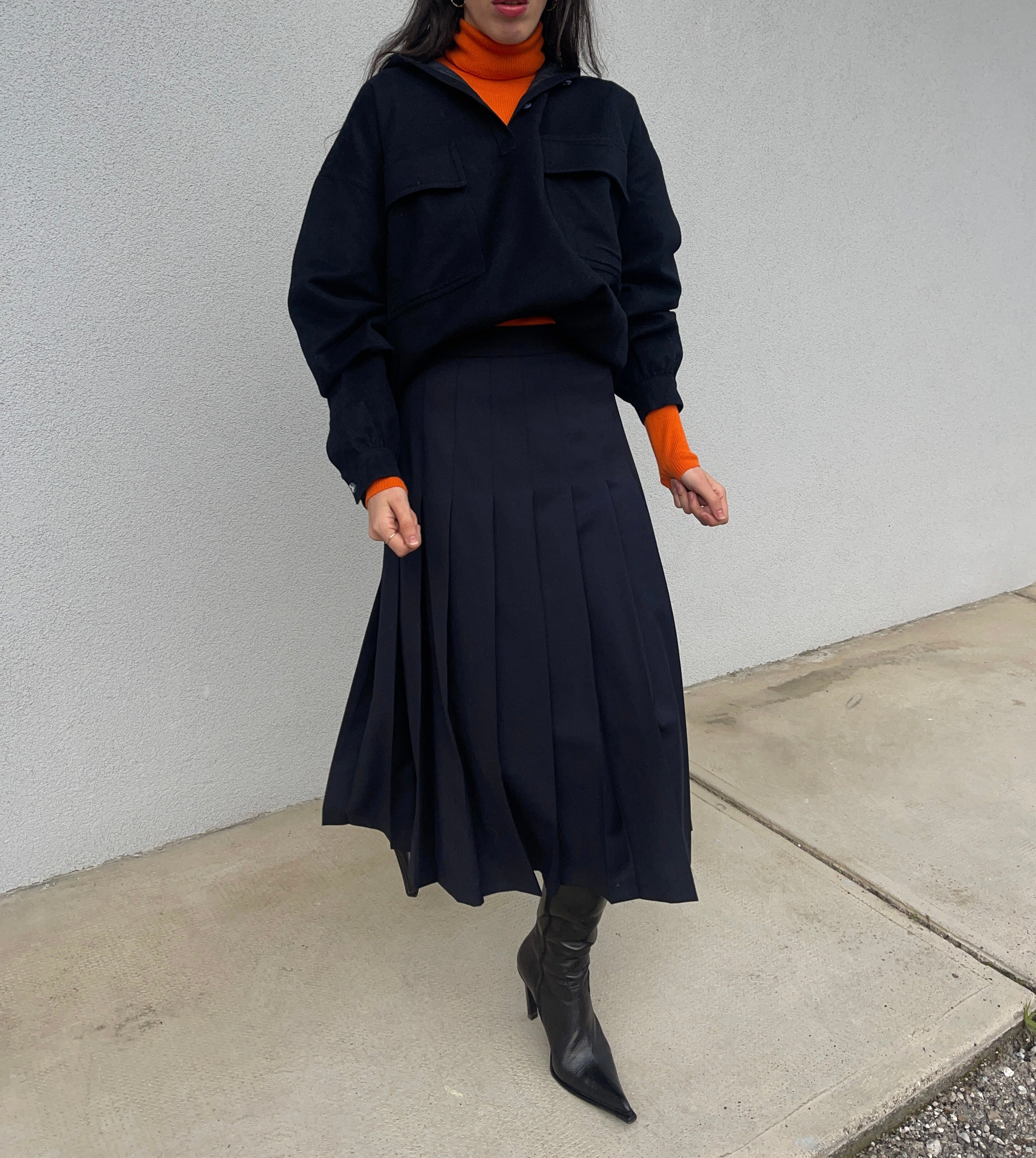 Pure wool blue hoodie