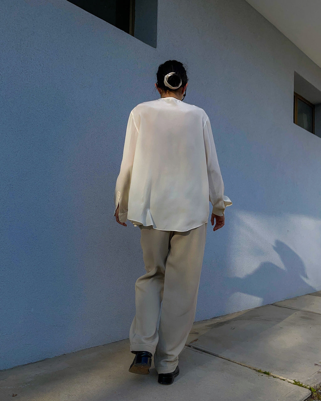 Camicia seta collo alla coreana