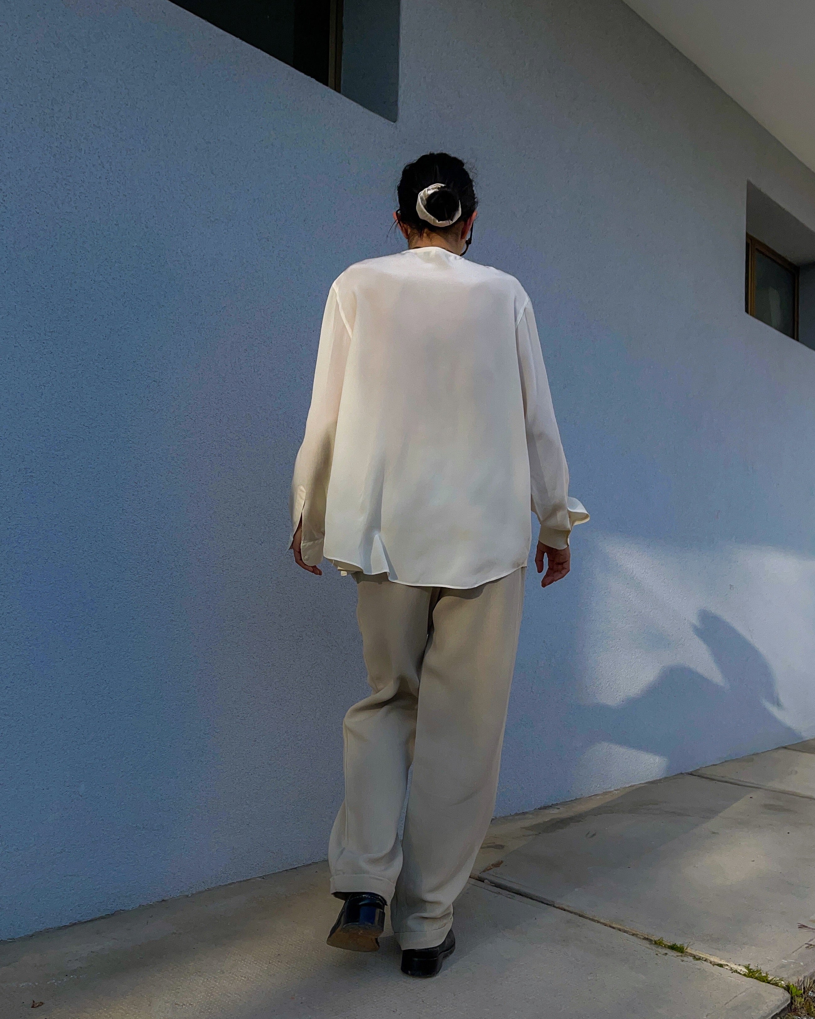 Camicia seta collo alla coreana