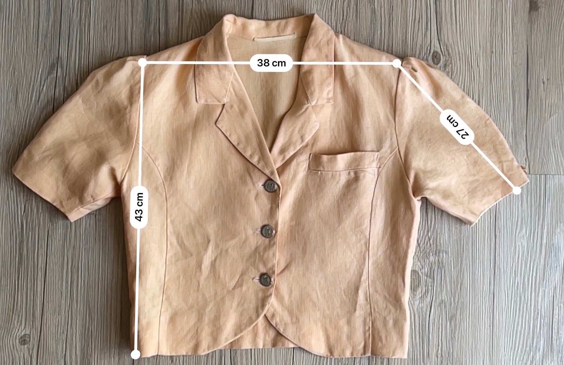 Pale orange sartorial co-ord